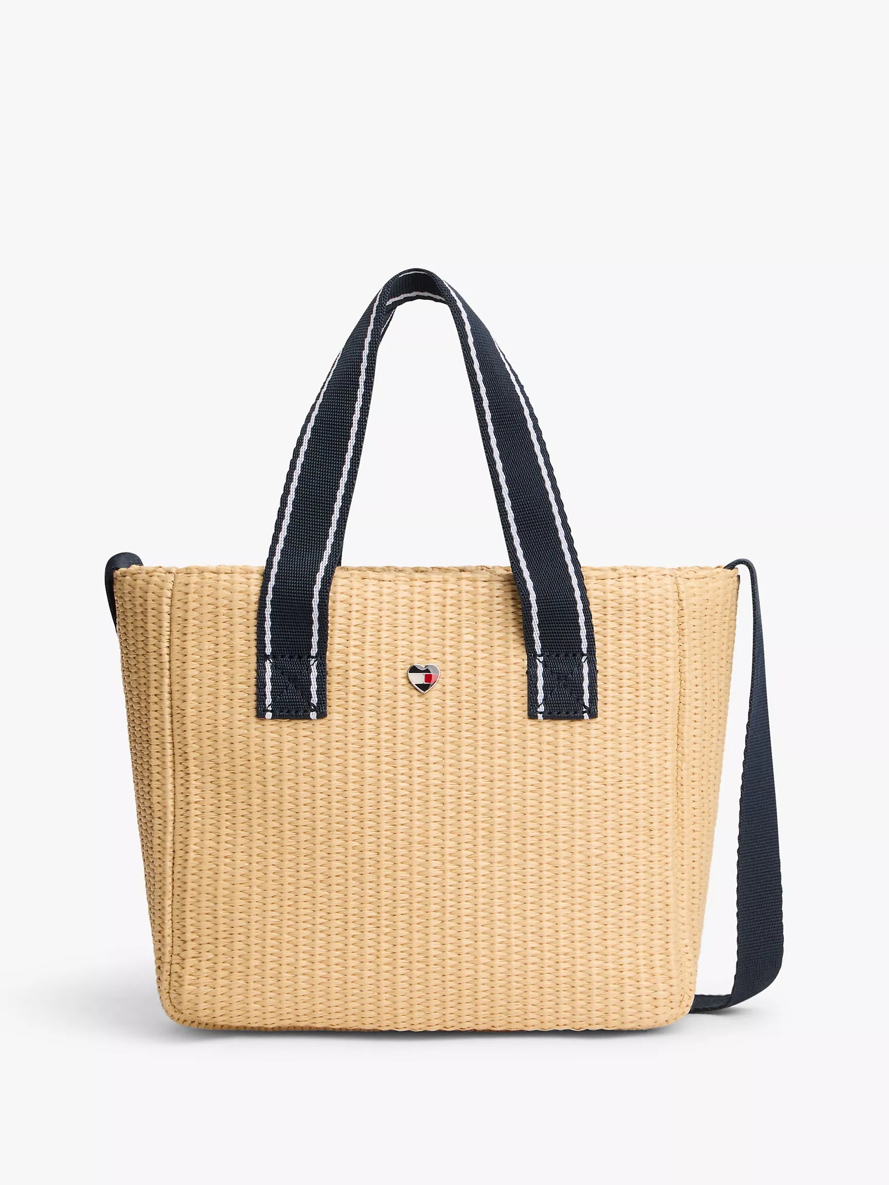Tommy Girls' Raffia Crossbody Bag-Natural