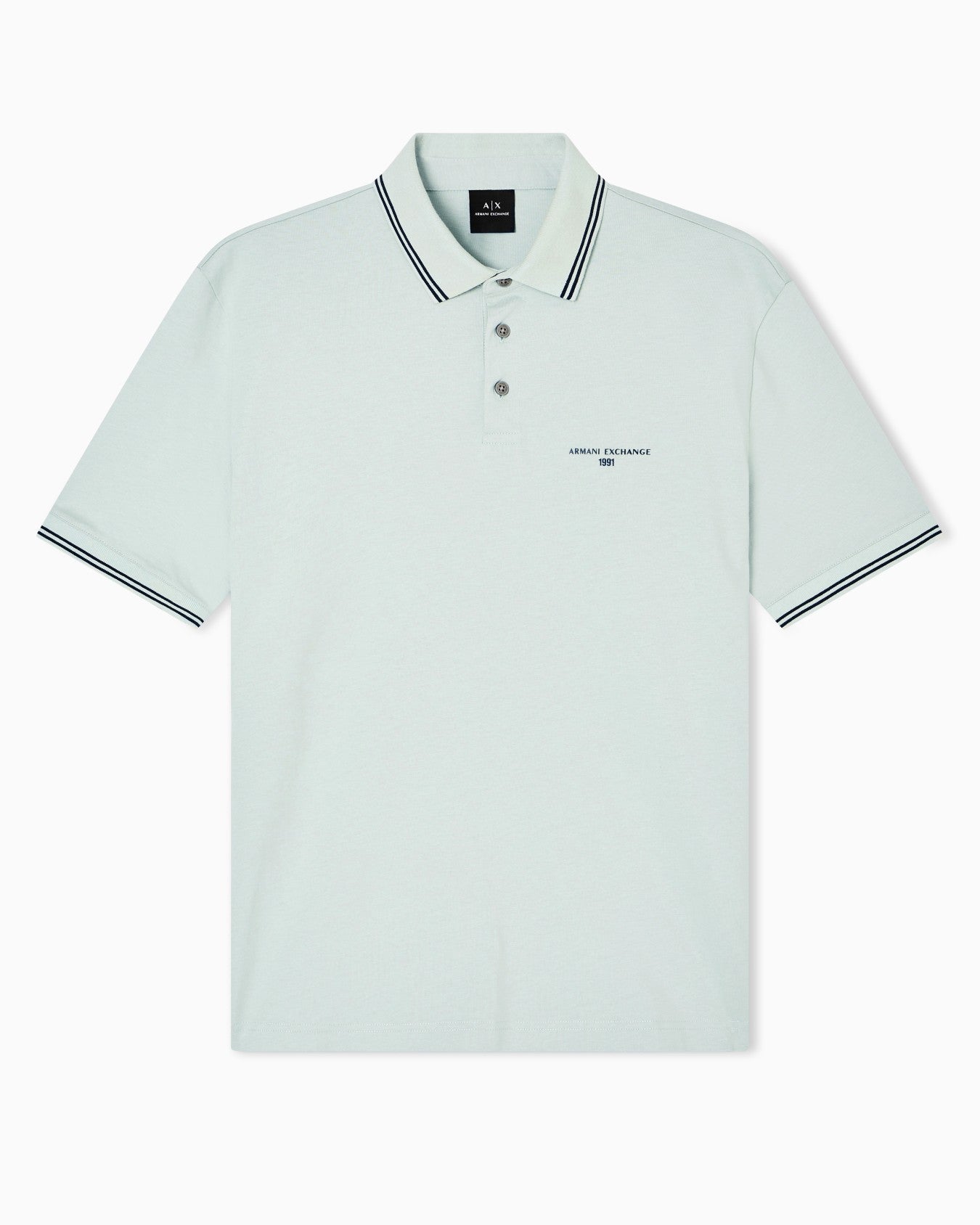 Armani Exchange Men's Regular fit cotton jersey polo shirt-Green