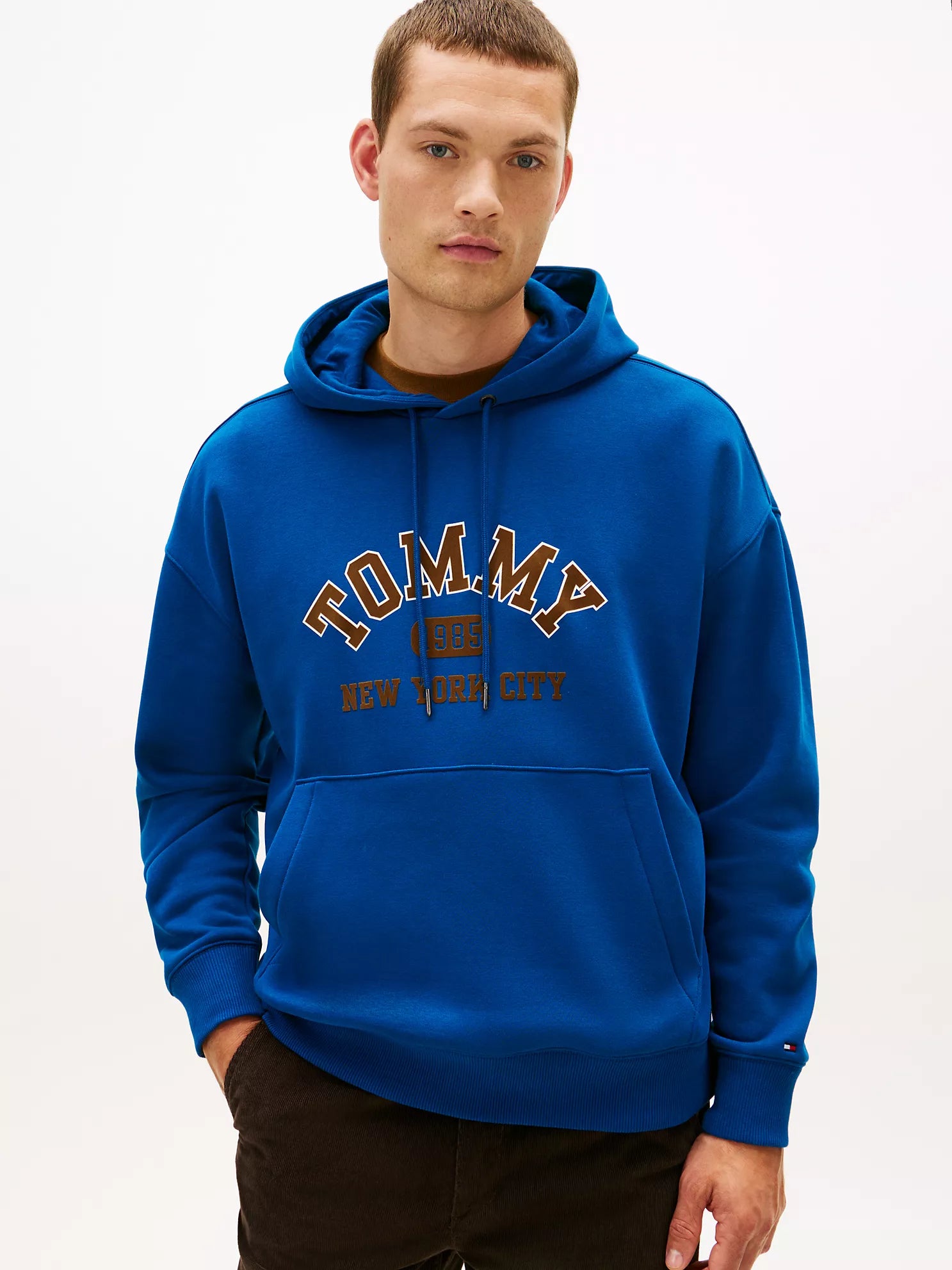 Mens' Tommy NYC Logo Hoodie Deep Indigo