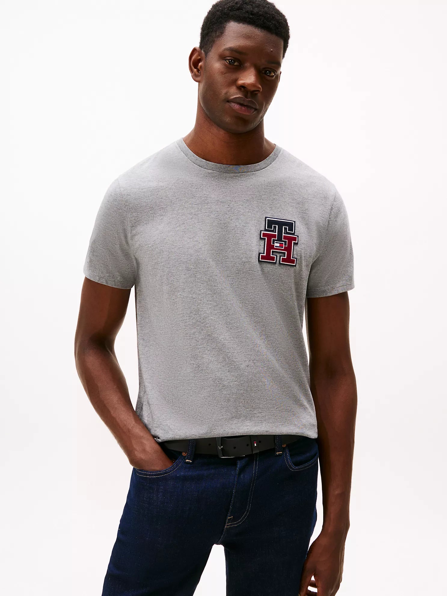 Tommy Hilfiger MENS' Textured Monogram Logo T-Shirt