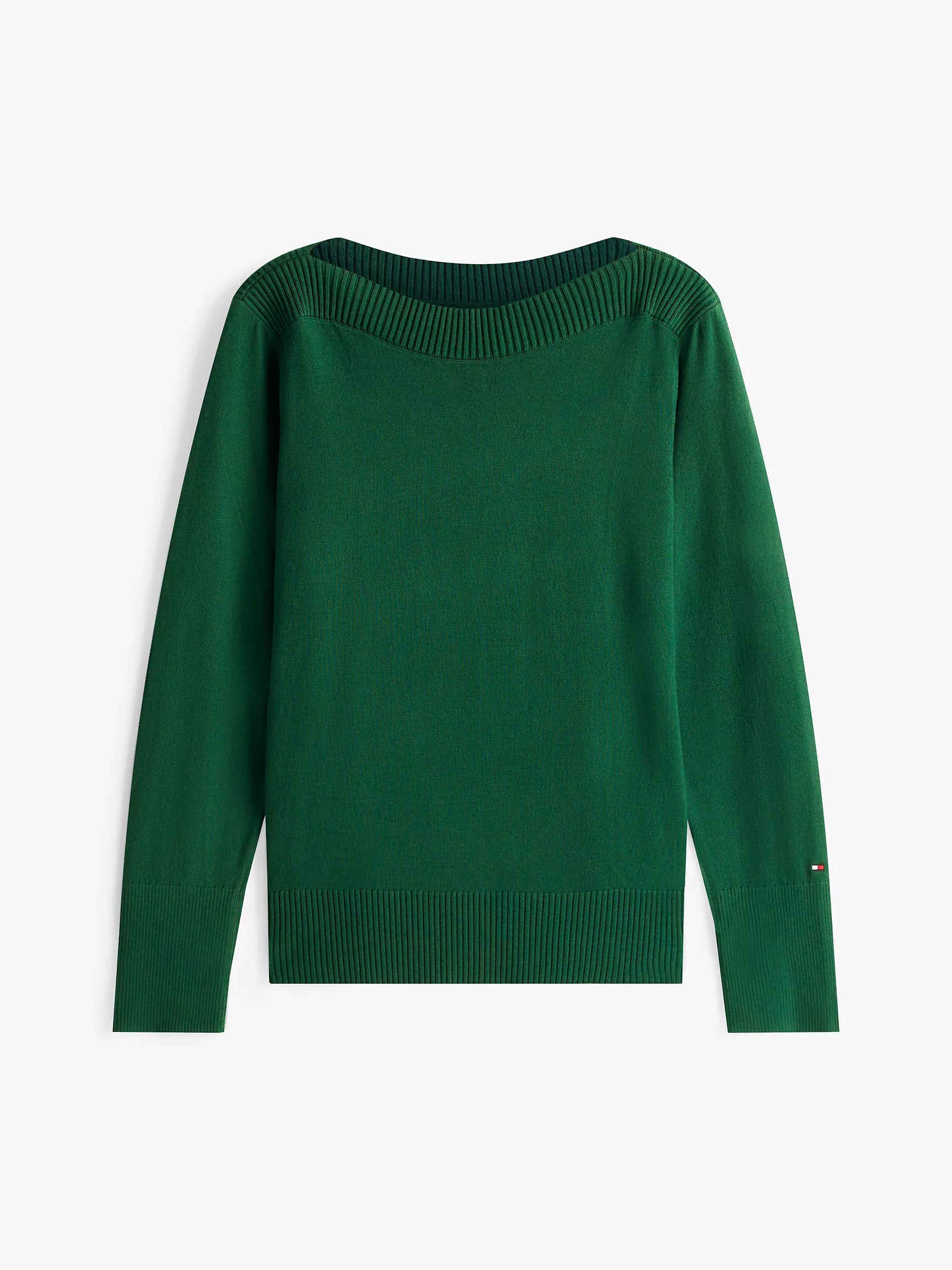 Tommy Womens' Boatneck Sweater/ Ornamental Green