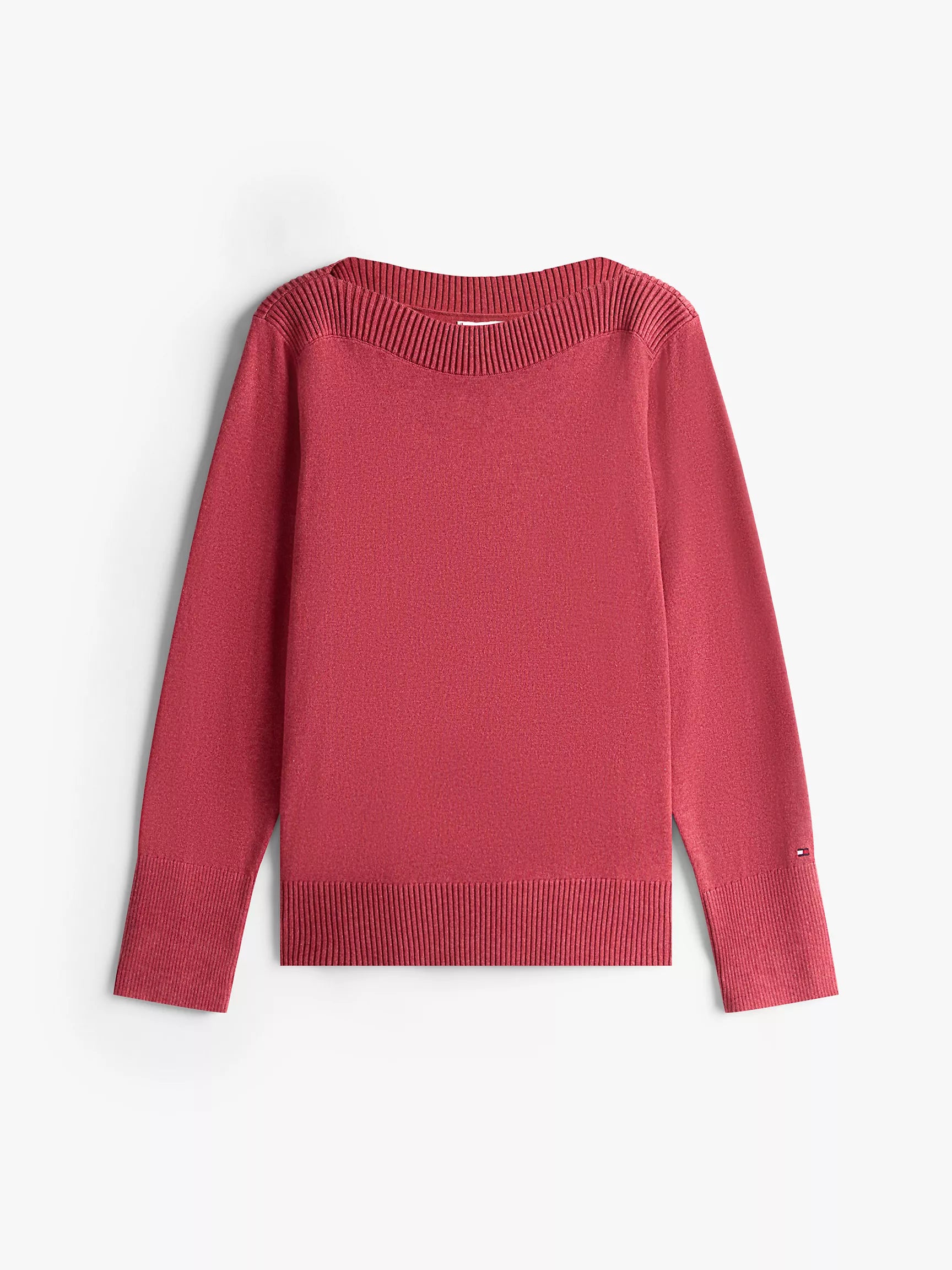 Tommy Womens' Boatneck Sweater/ Red