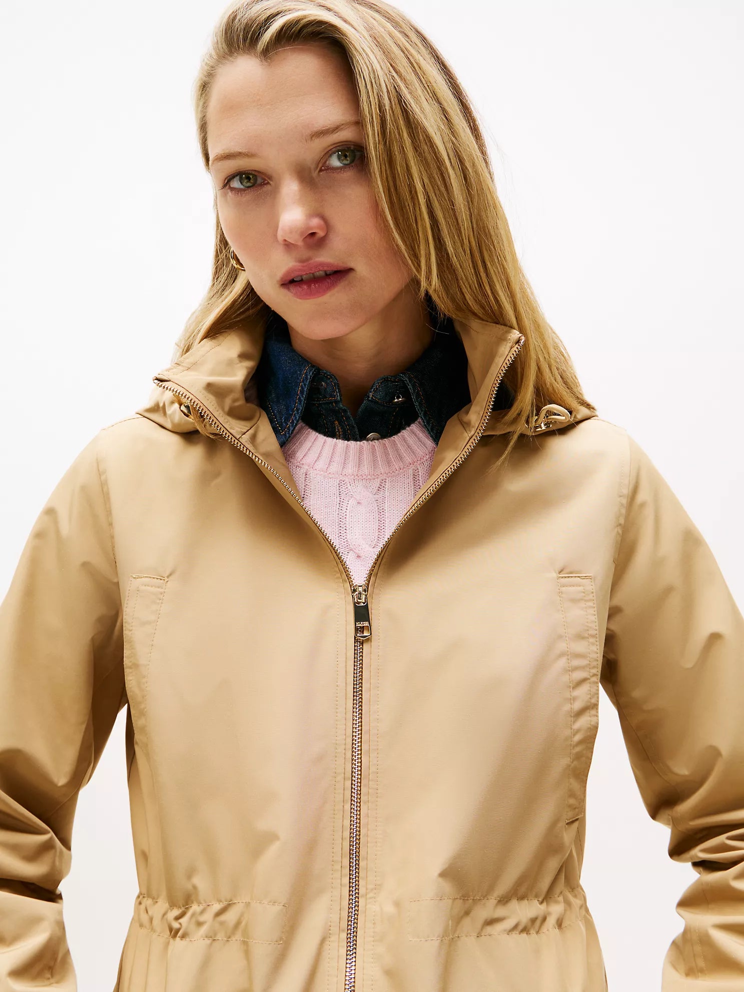 TOMMY WOMENS' Lightweight Hooded Jacket Classic Stone