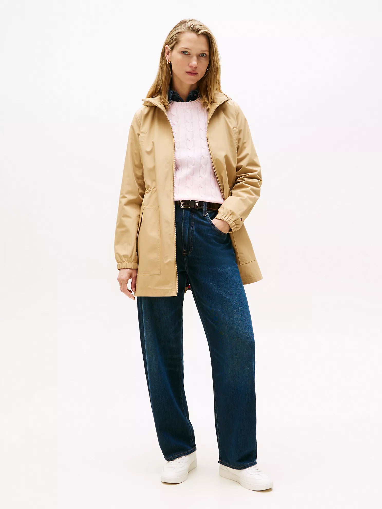 TOMMY WOMENS' Lightweight Hooded Jacket Classic Stone