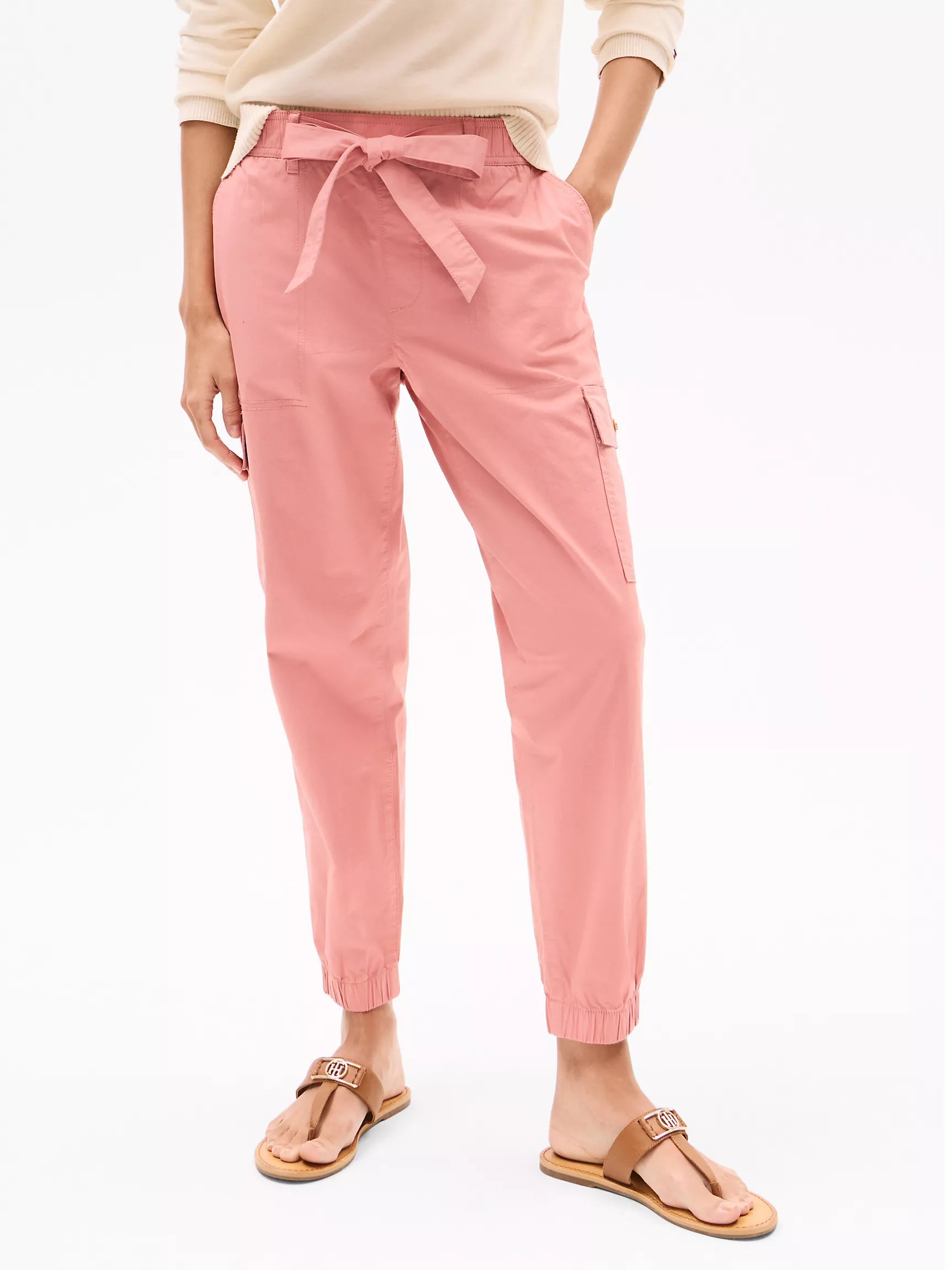 Womens' Tommy Belted Cargo Jogger/ Teaberry Blossom