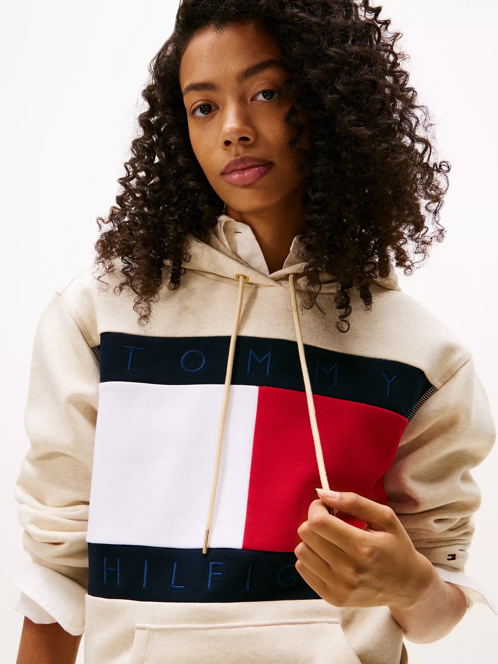 Tommy Womens' Bold Flag Logo Hoodie