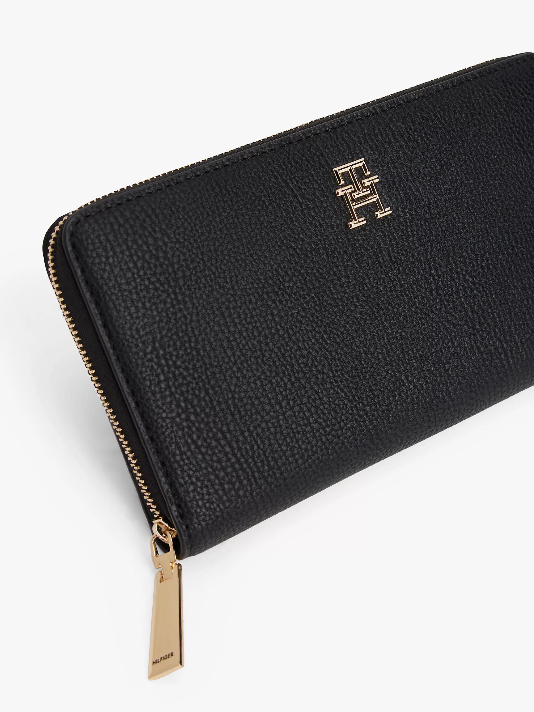 Women's Tommy Monogram Zip Wallet BLACK