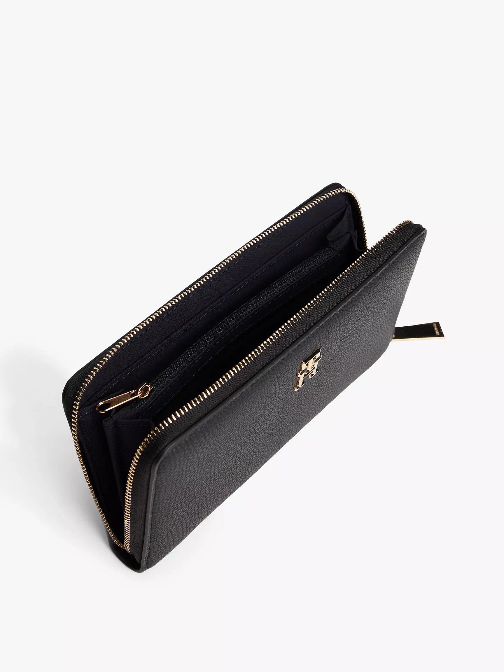 Women's Tommy Monogram Zip Wallet BLACK