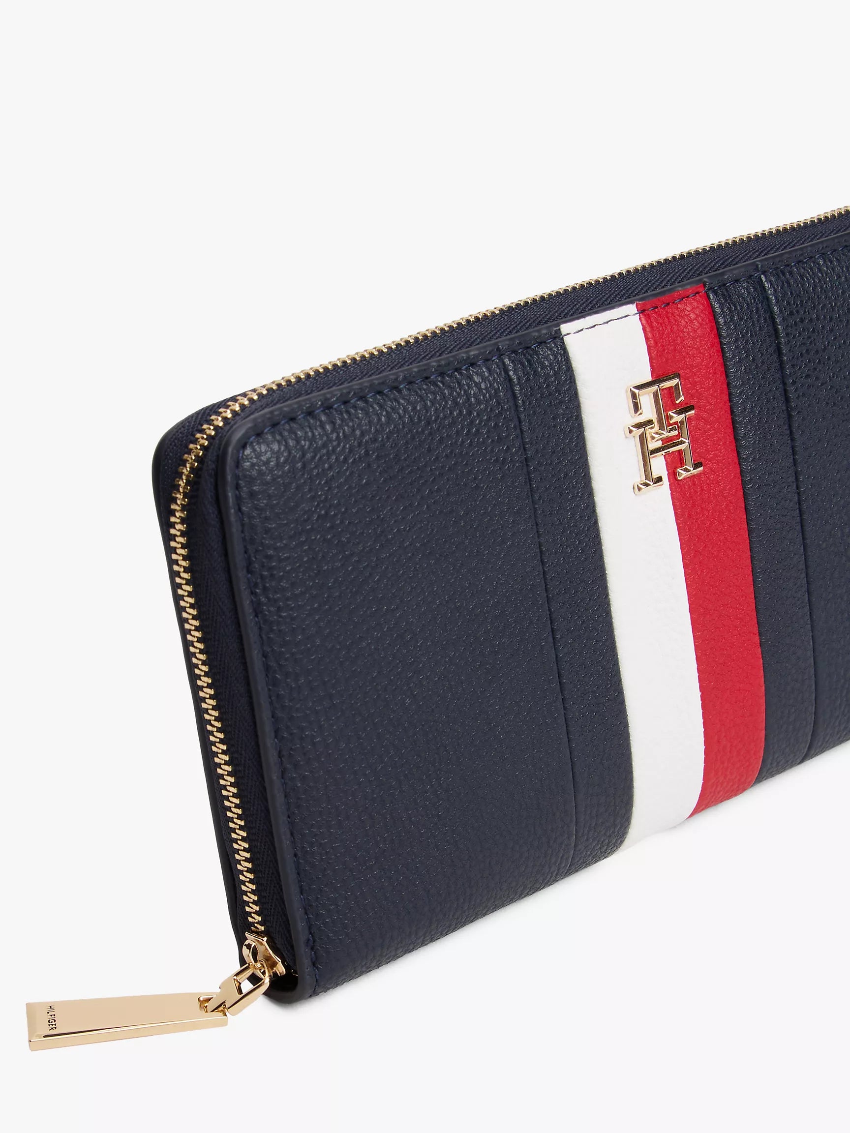 Womens' Tommy Signature Stripe Zip Wallet