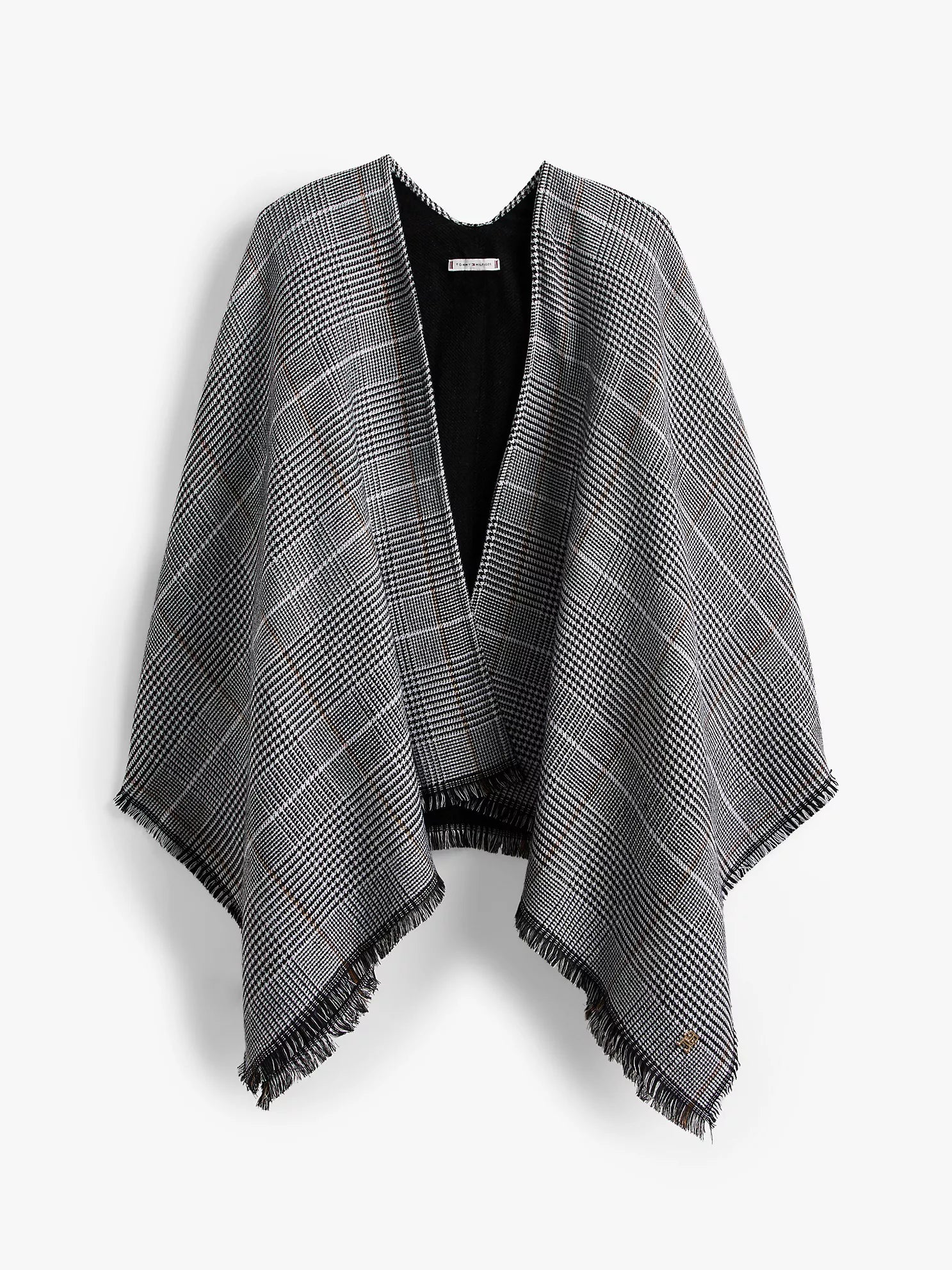 WOMENS' Tommy Hilfiger Glen Plaid Houndstooth Cape Black / Multi