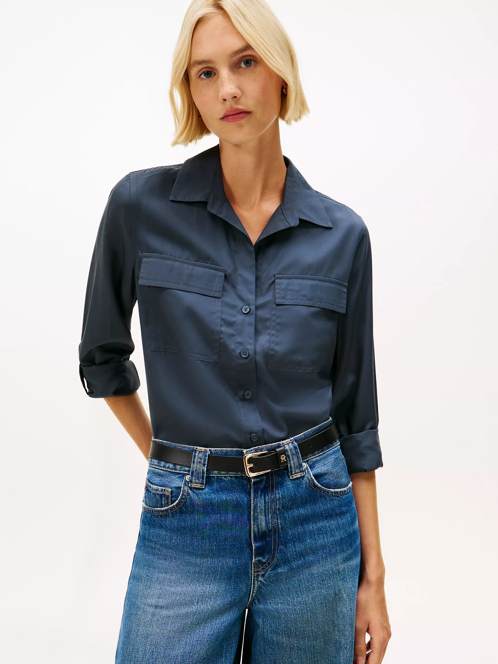 Womens' Tommy Lightweight Utility Shirt/ Military Denim