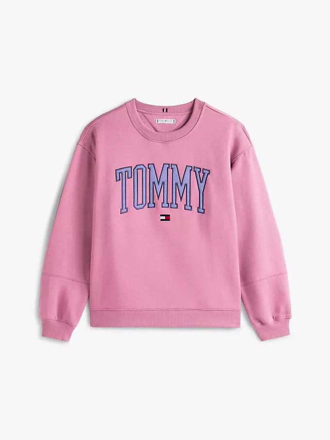 Tommy Womens' Varsity Tommy Logo Crewneck Sweatshirt/Misty Plum