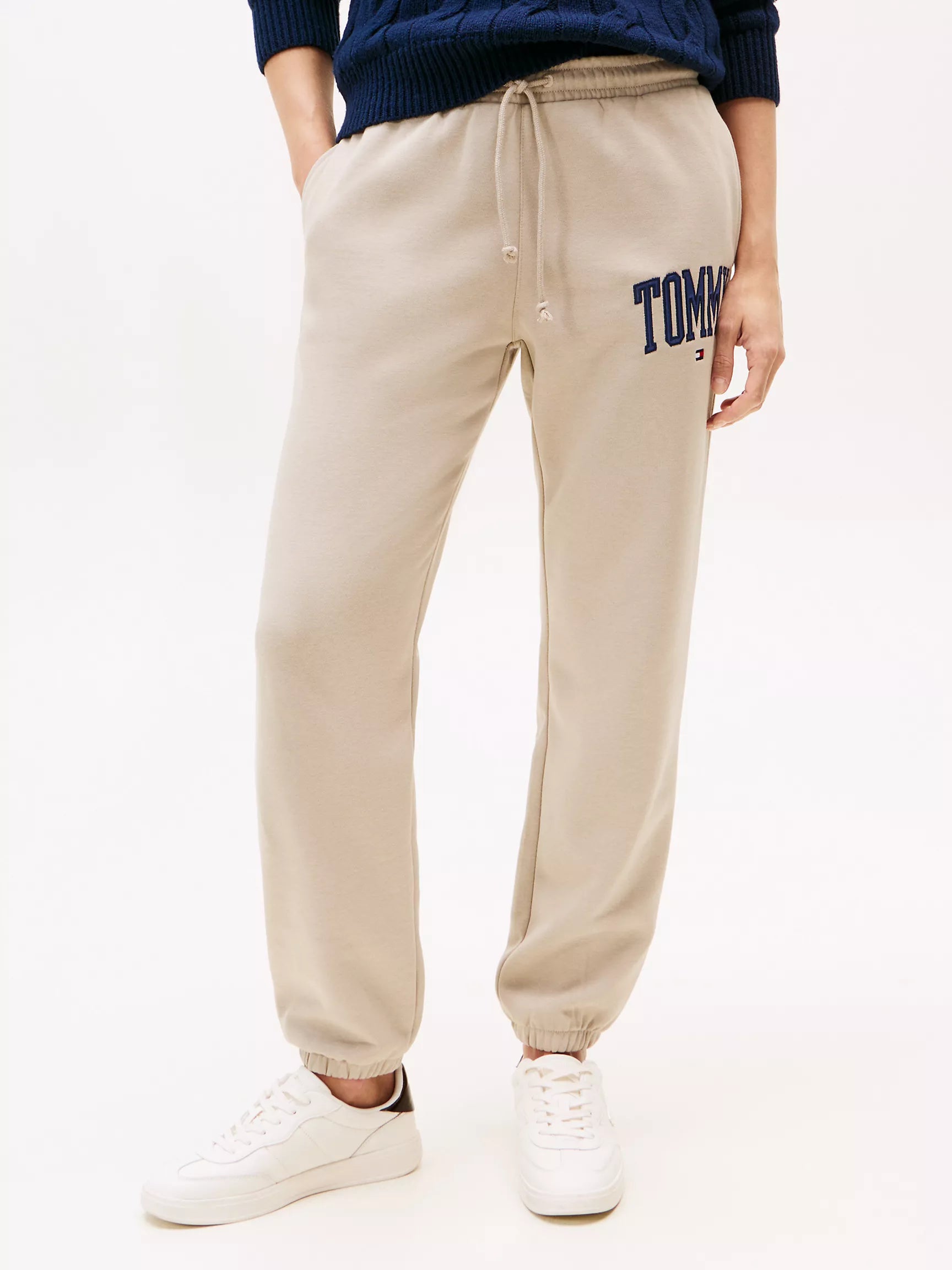 Tommy Womens' Varsity Tommy Logo Sweatpant/ Stone