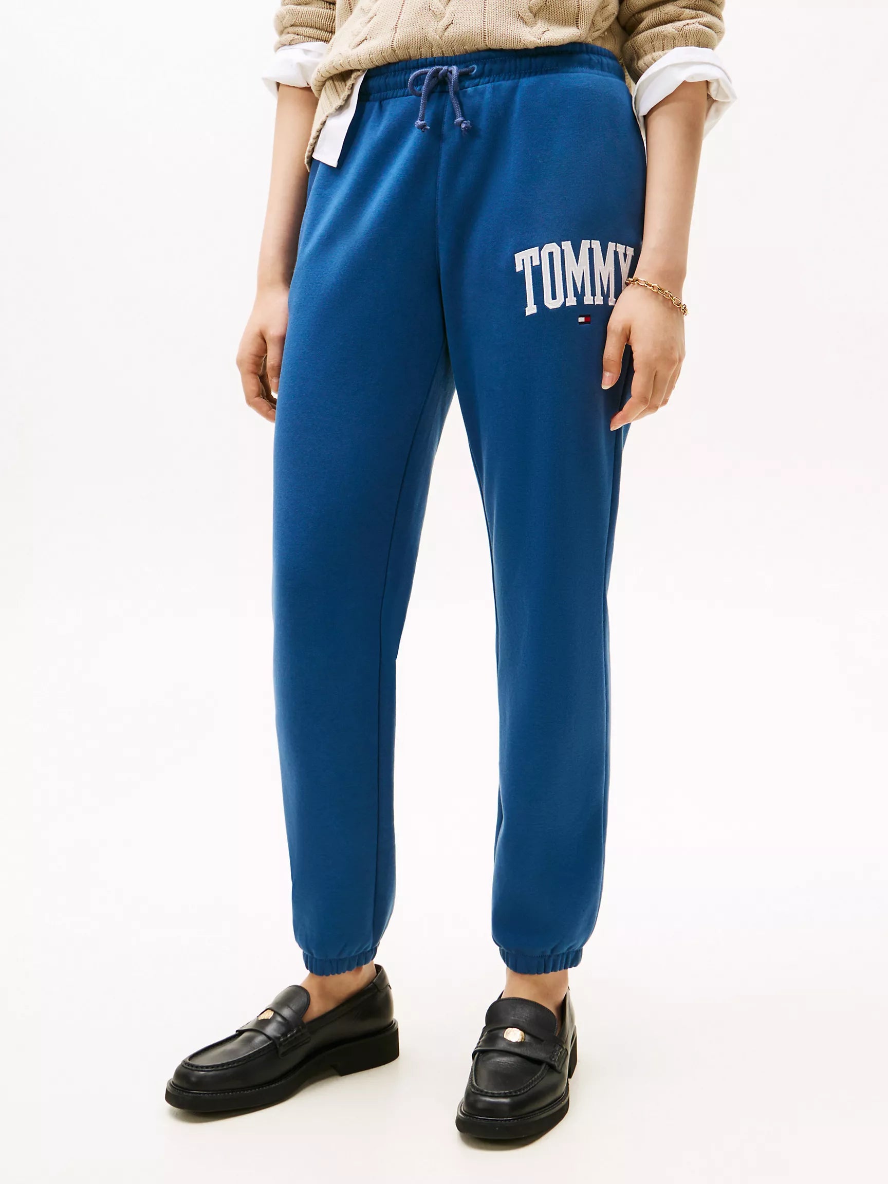 Tommy Womens' Varsity Tommy Logo Sweatpant/ Fossil Blue