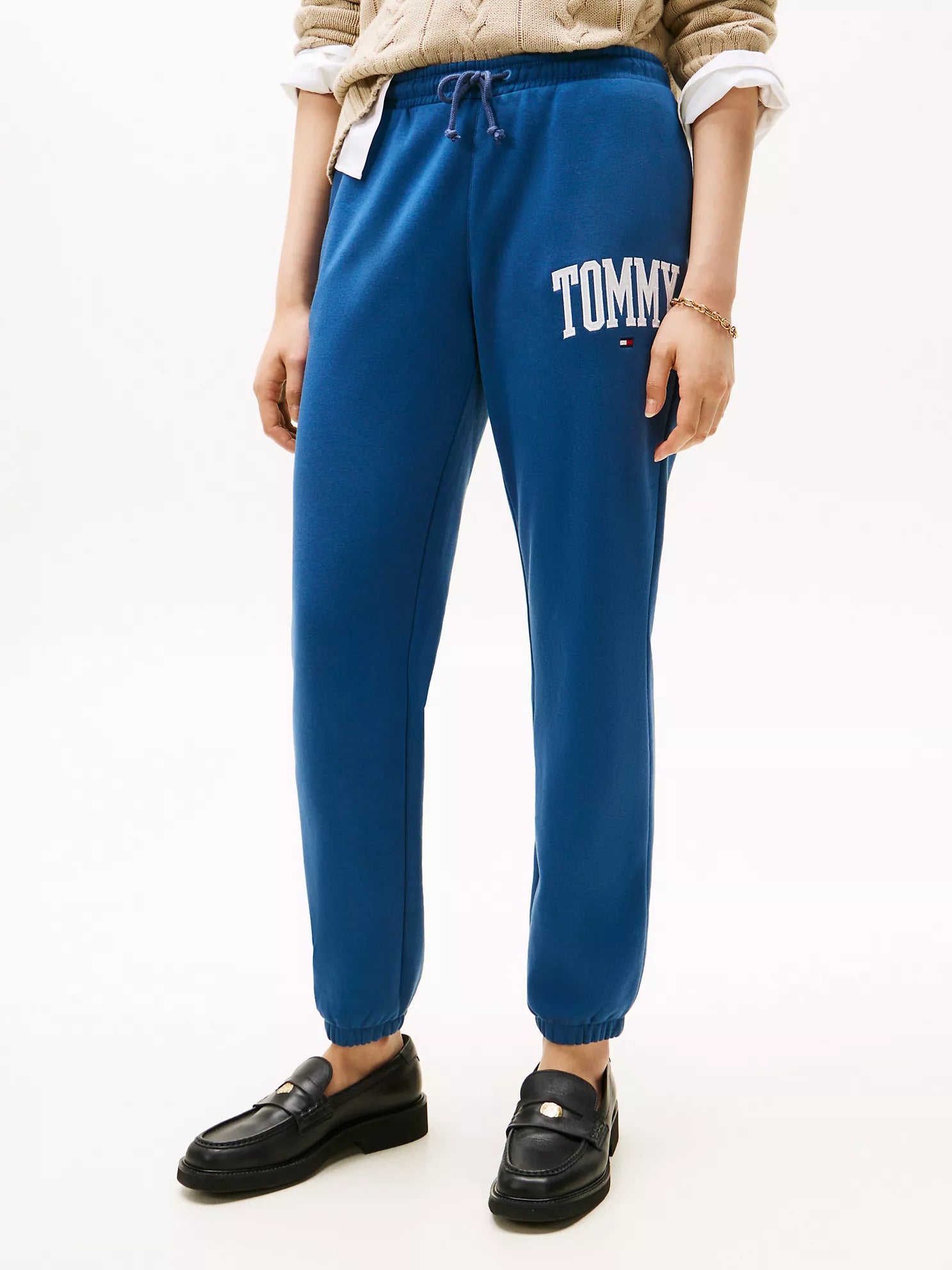 Tommy Womens' Varsity Tommy Logo Sweatpant/Fossil Blue