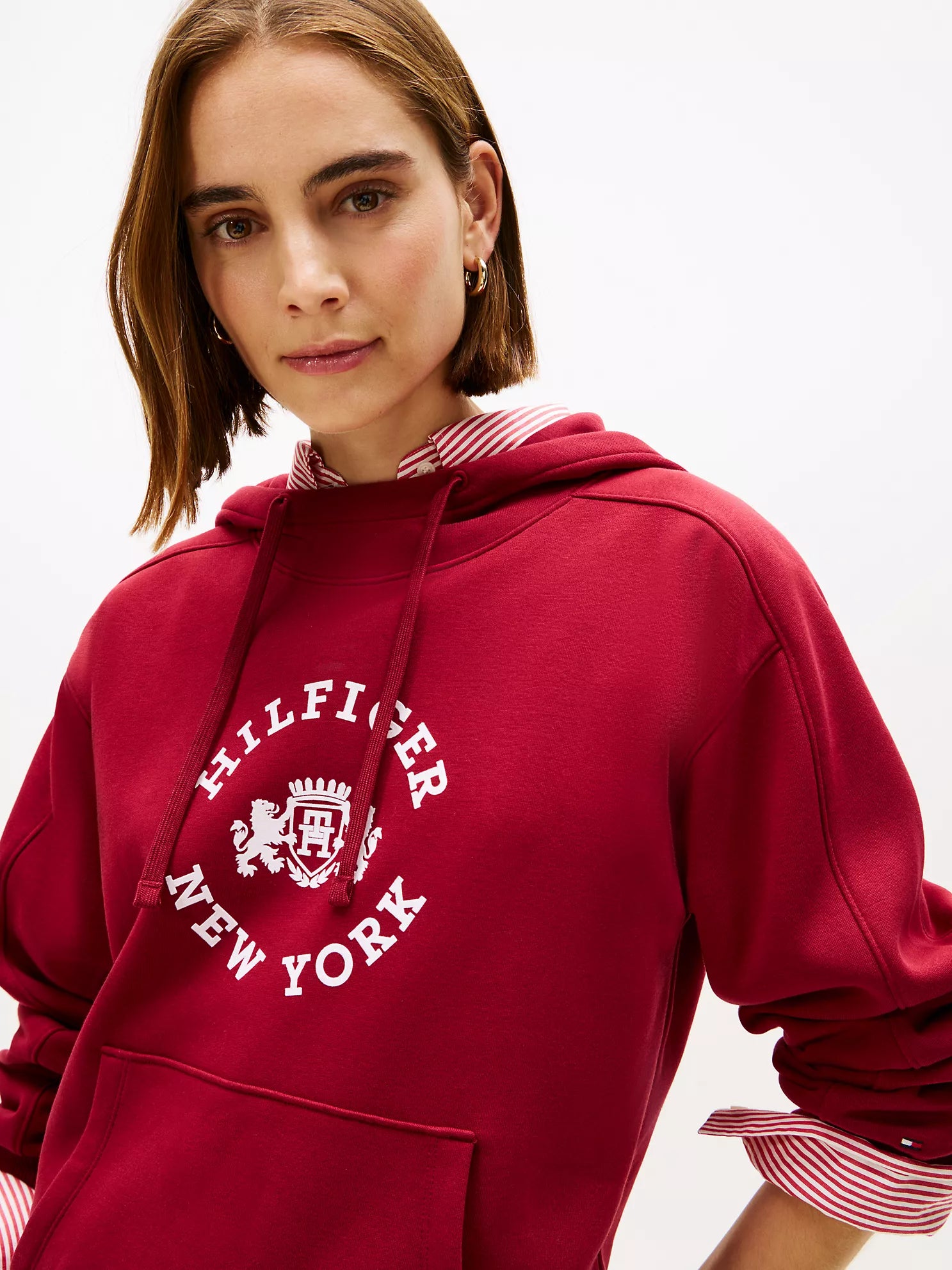 Womens' Tommy Hilfiger Circle Logo Fleece Hoodie