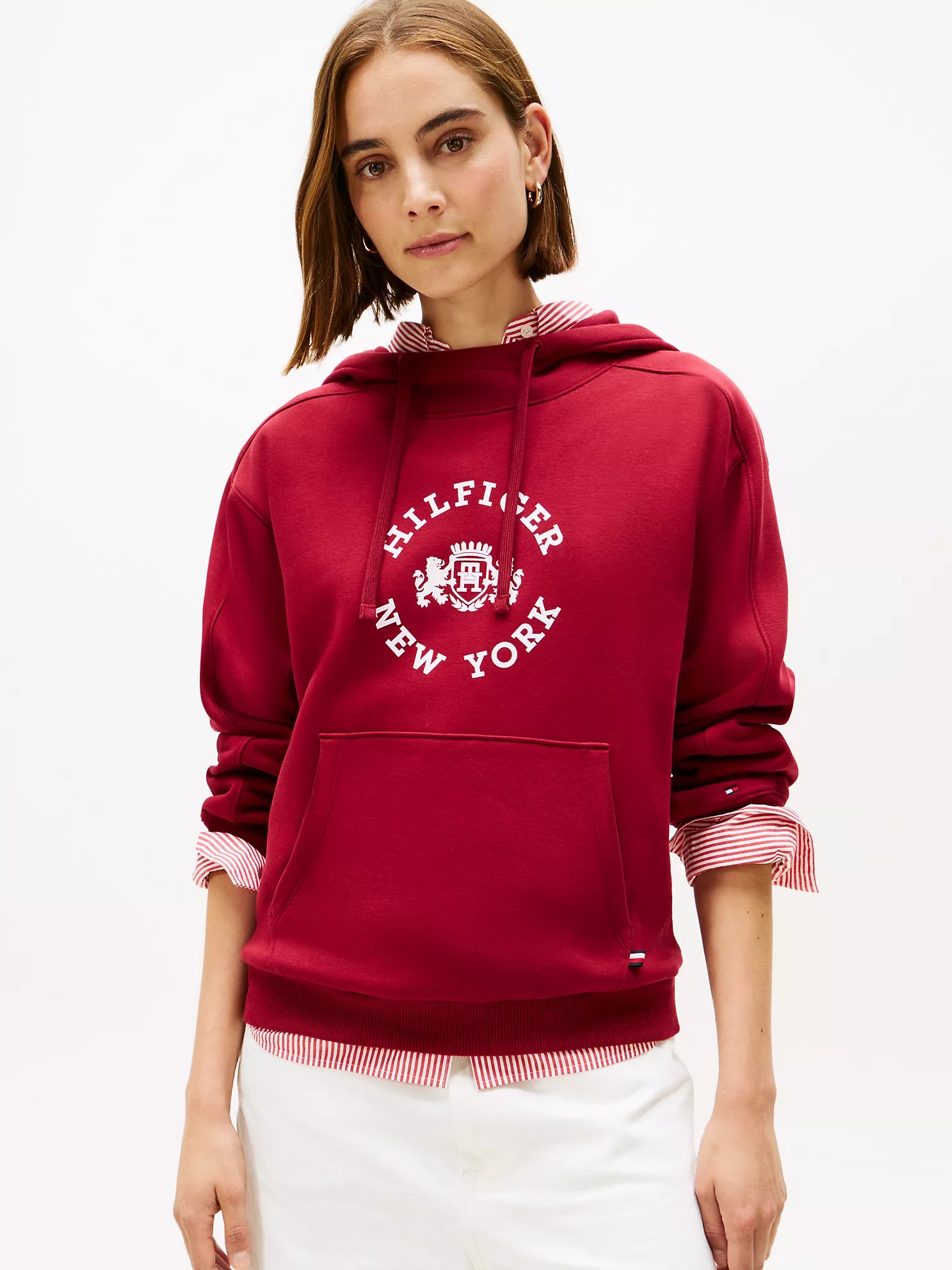 Womens' Tommy Hilfiger Circle Logo Fleece Hoodie