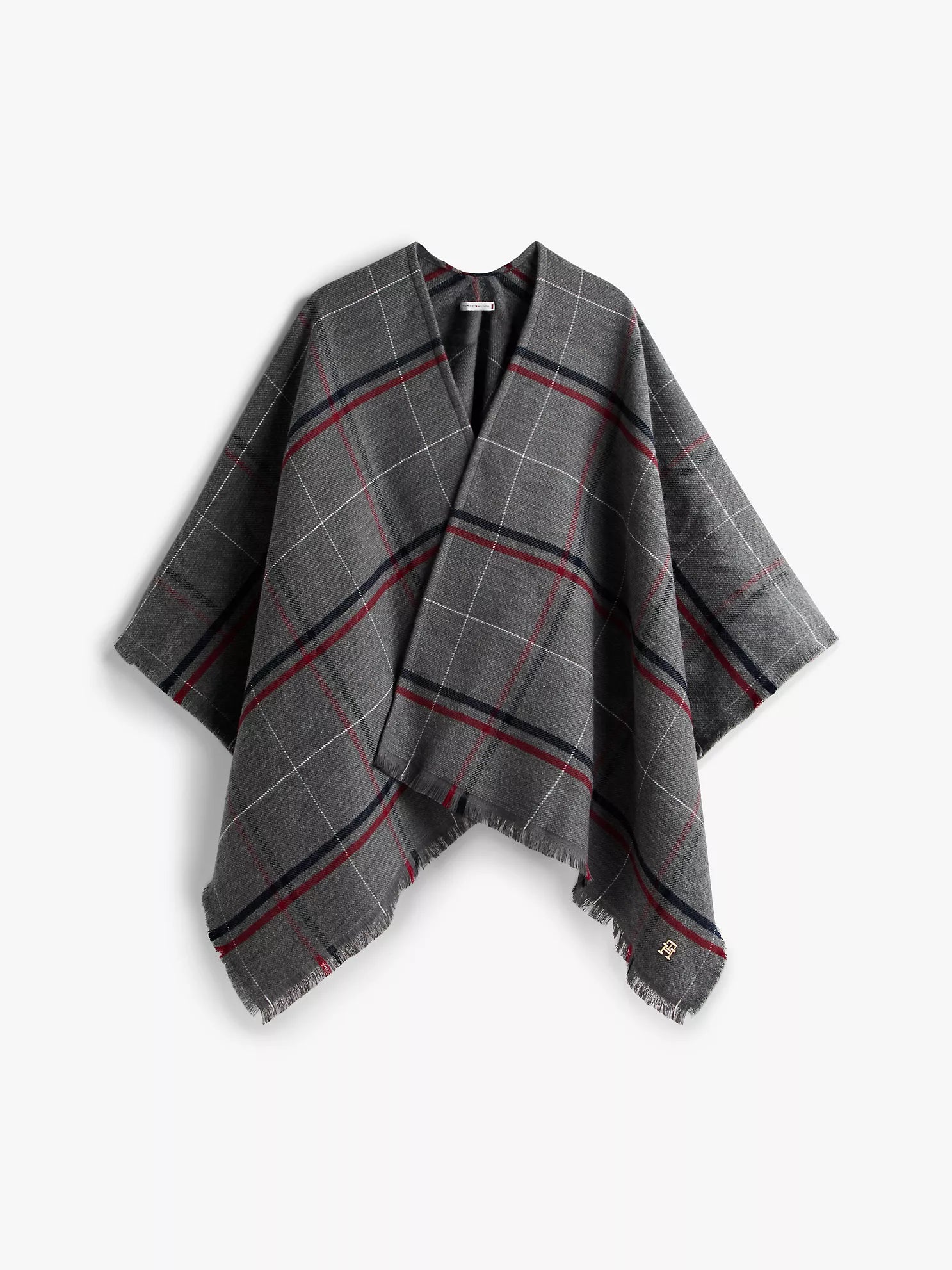 WOMENS' Tommy Hilfiger Plaid Print Cape Grey Heather / Multi