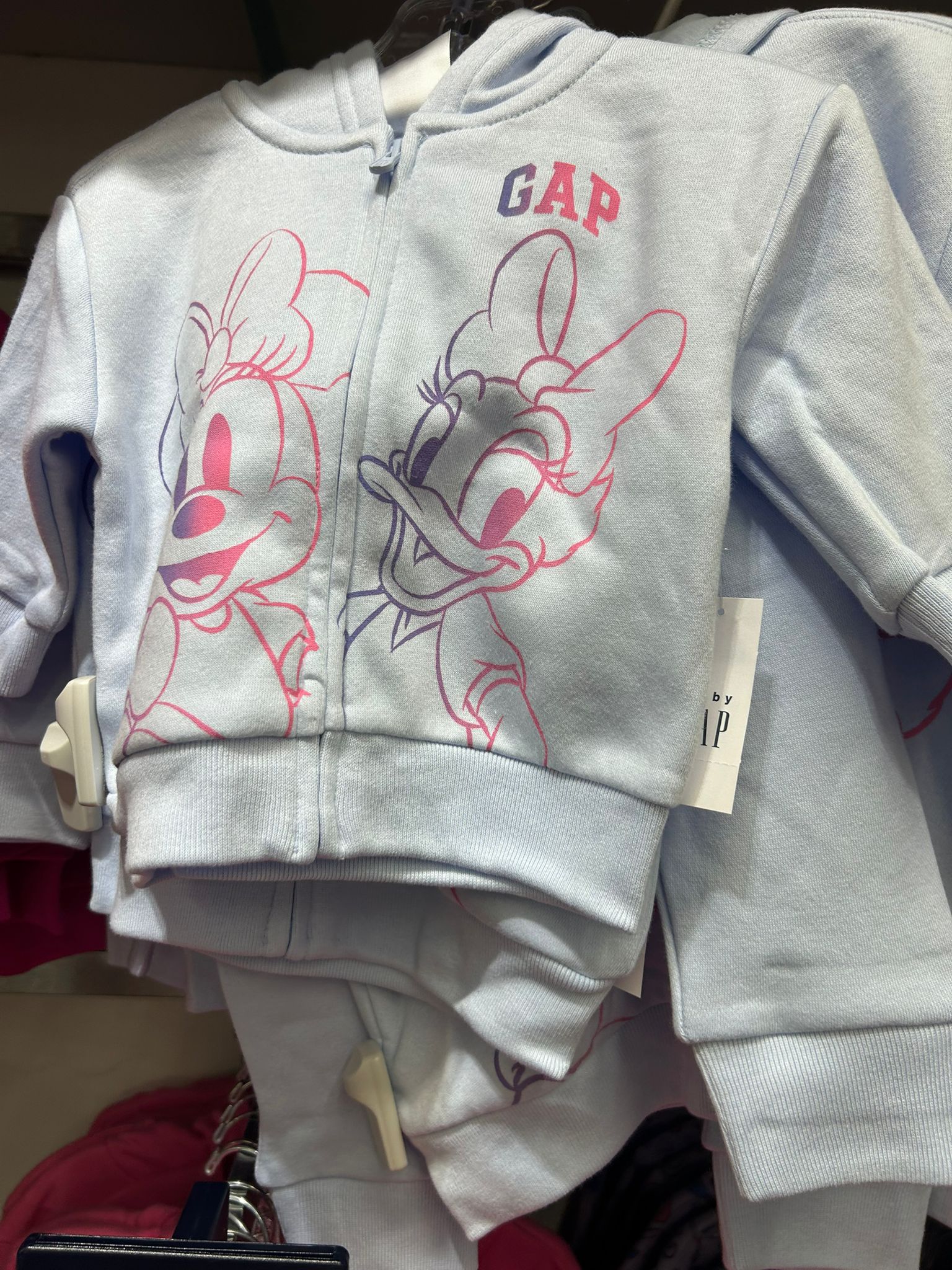 Gap BabyGirl | Gabby's Dollhouse Logo Zip Hoodie Serene Blue Minnie Mouse Daisy