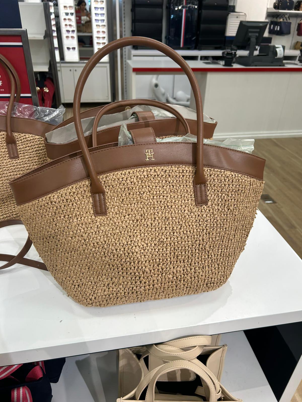 Tommy Hilfiger Texture Blue Polypropylene Tote Bag