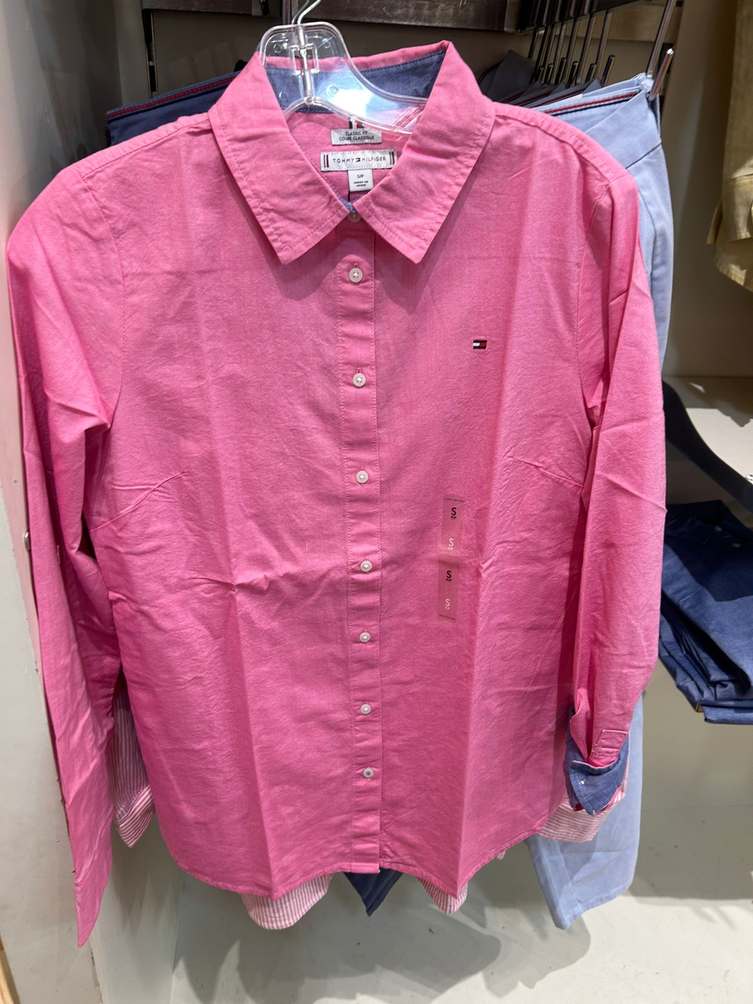 Tommy Hilfiger WOMEN Regular Fit Solid Stretch Oxford Shirt
