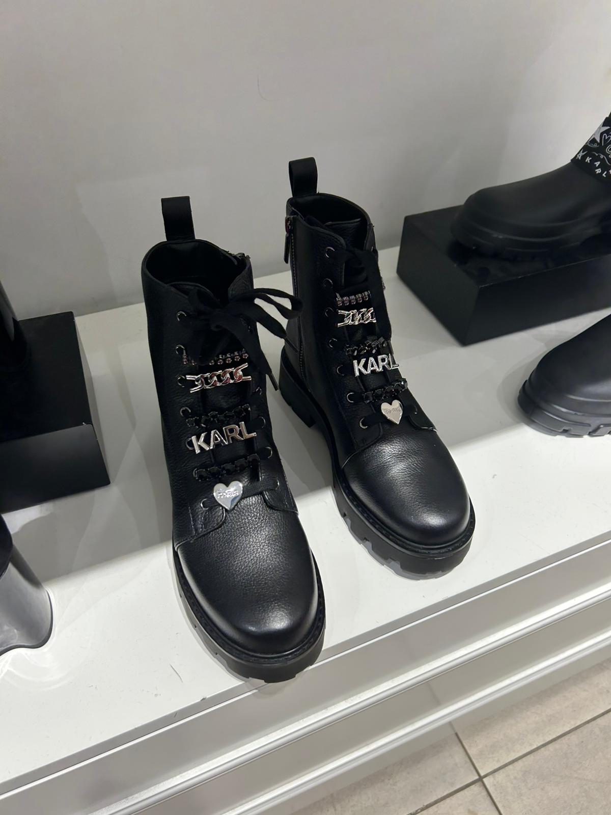 Karl Lagerfeld Paris Womens' MELA COMBAT BOOT