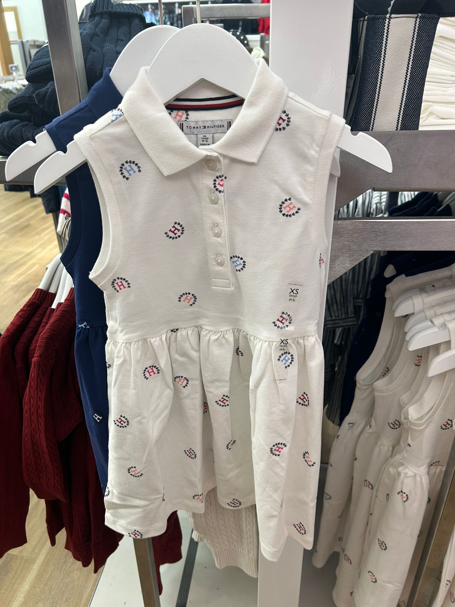 TOMMY Girls Sleeveless Allover Logo Polo Dress