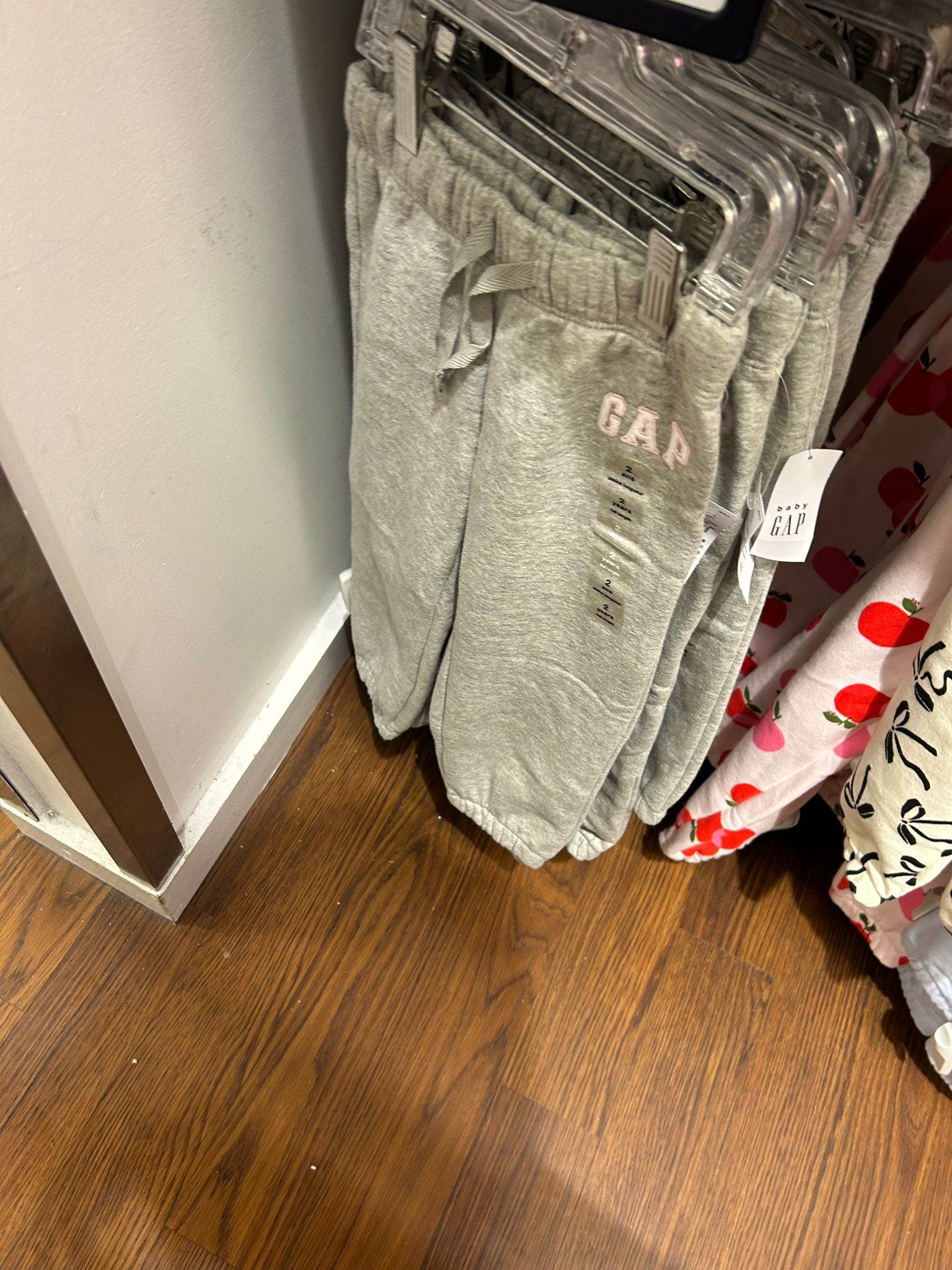 BabyGirl Gap × Disney Relaxed Logo Pull-On Joggers Gray And White Marl