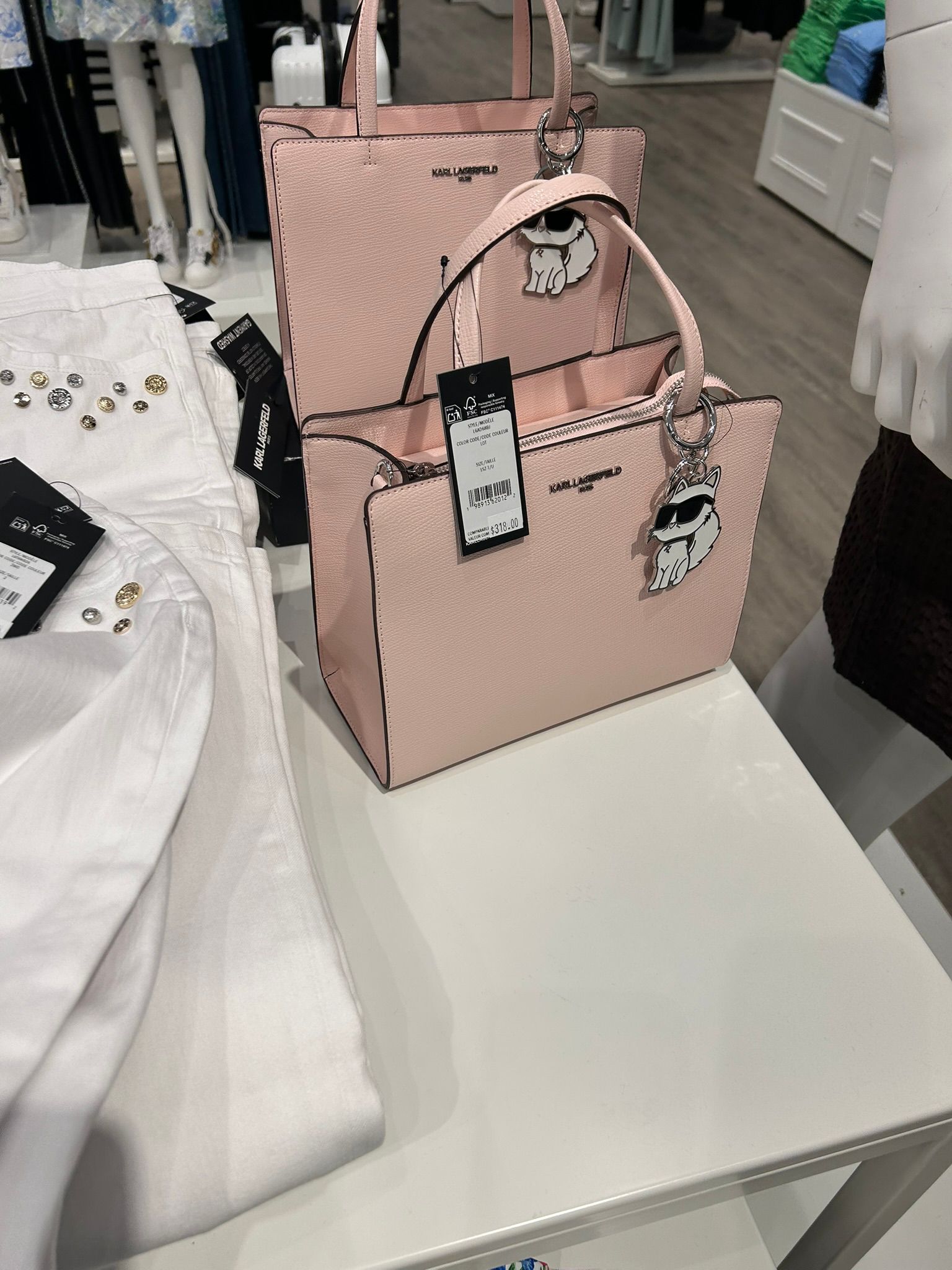 MAYBELLE SATCHEL WITH CHOUPETTE CHARM-Pink