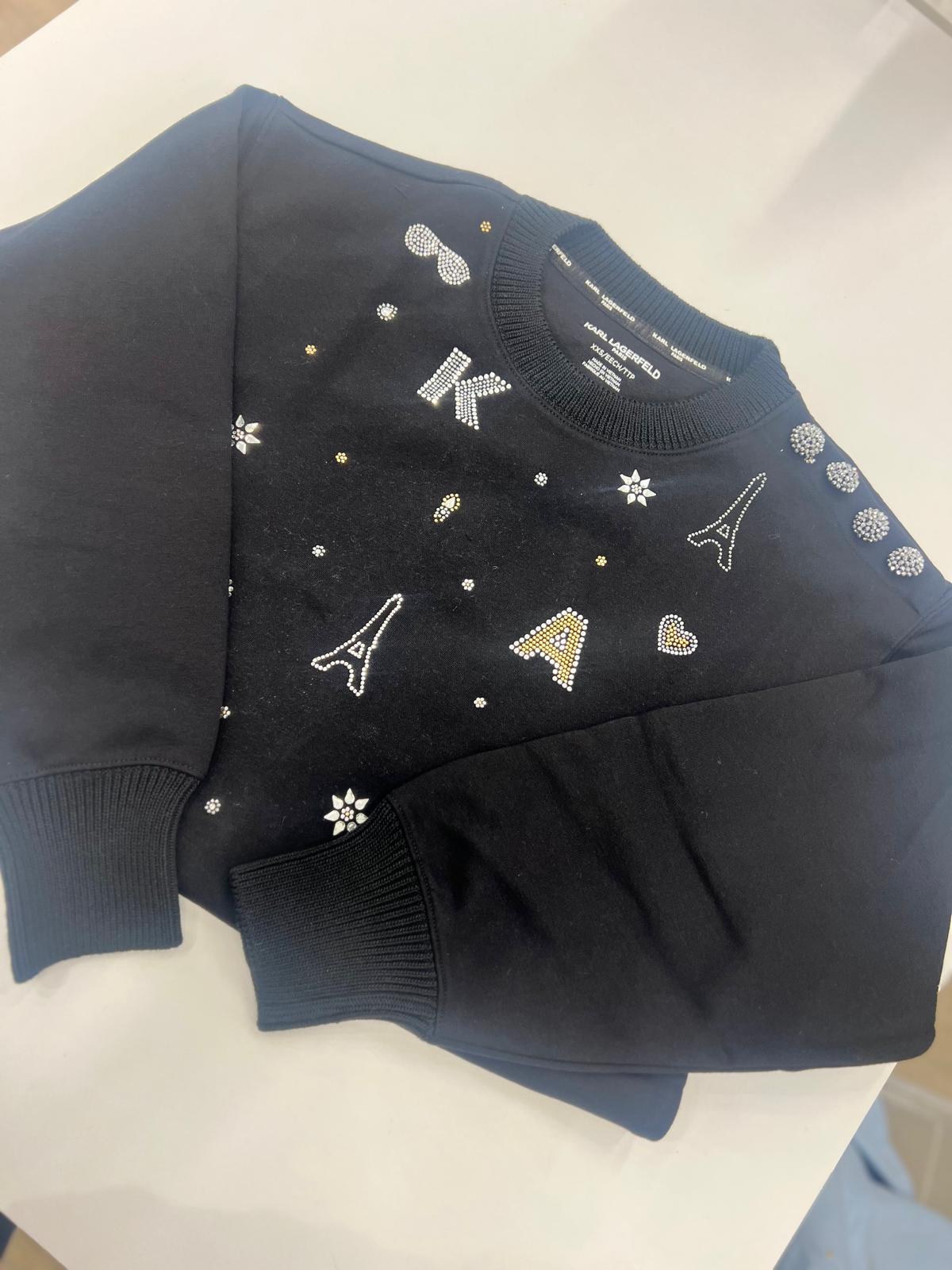 Womens' KARL FLEECE WHIMSY SWEATSHIRT Black