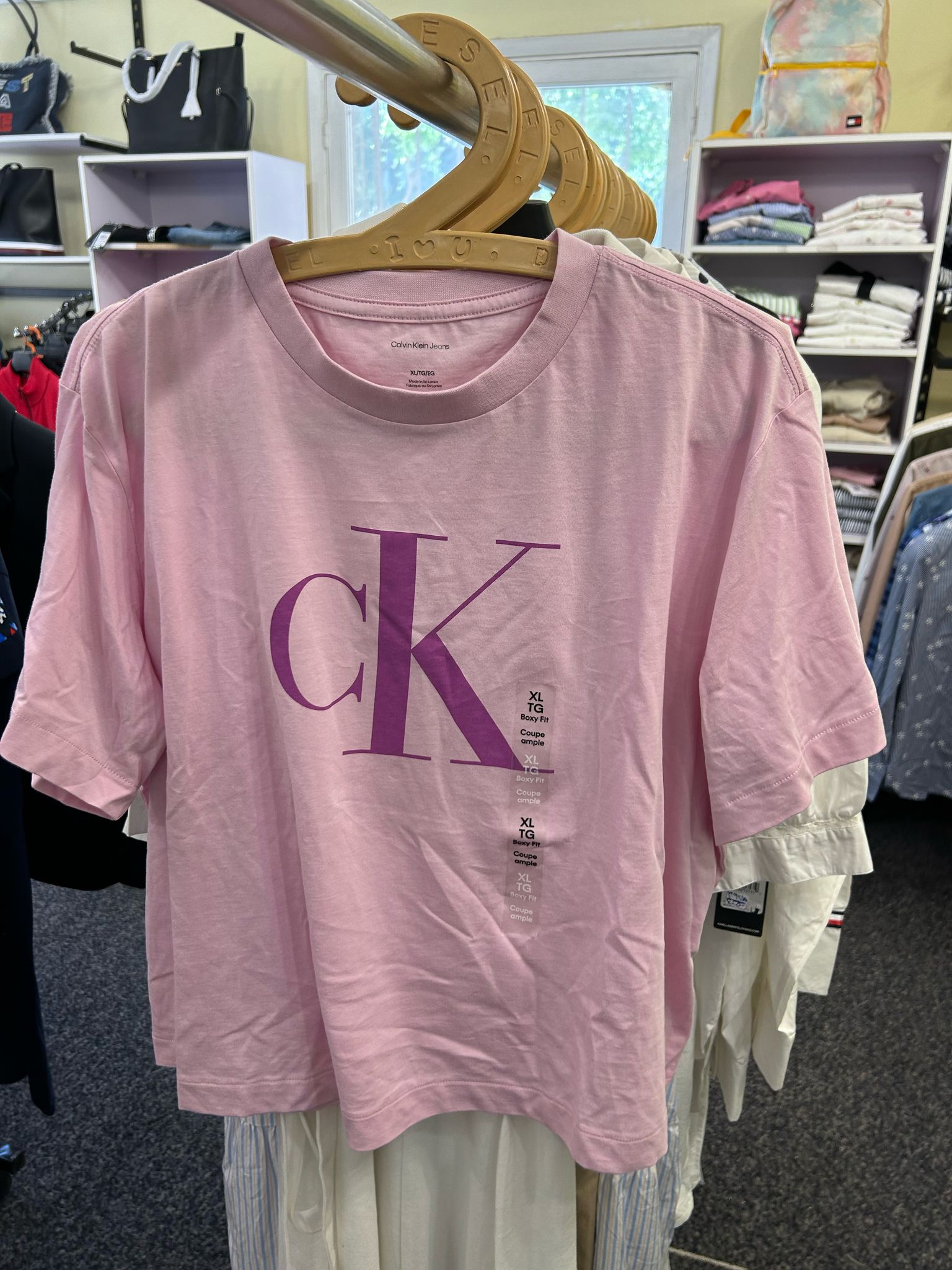 Calvin Klein Womens' Monogrammed boxy t-shirt