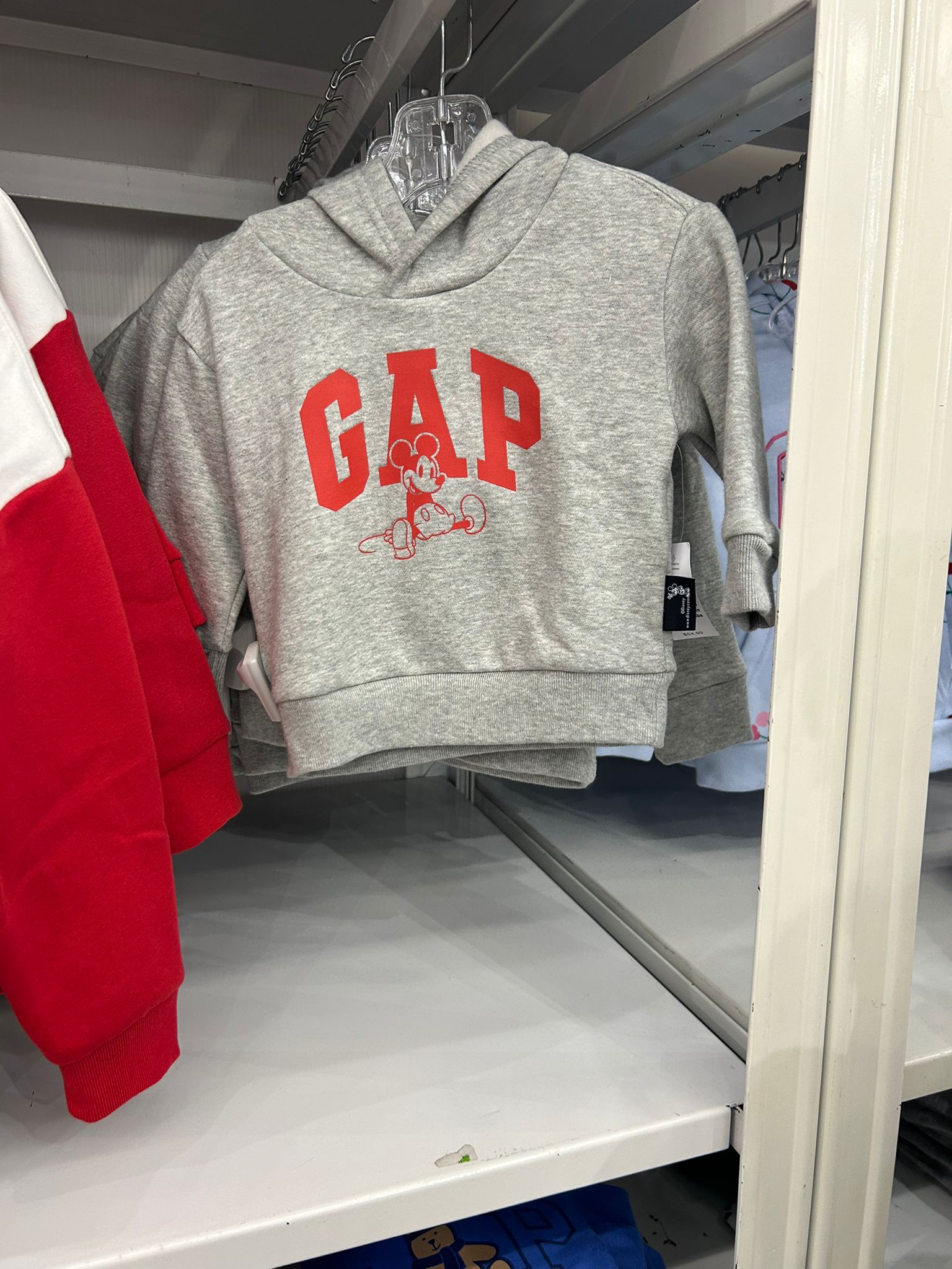 BabyBOY Gap × Disney Mickey Mouse Relaxed Logo Hoodie Disney Family Grey