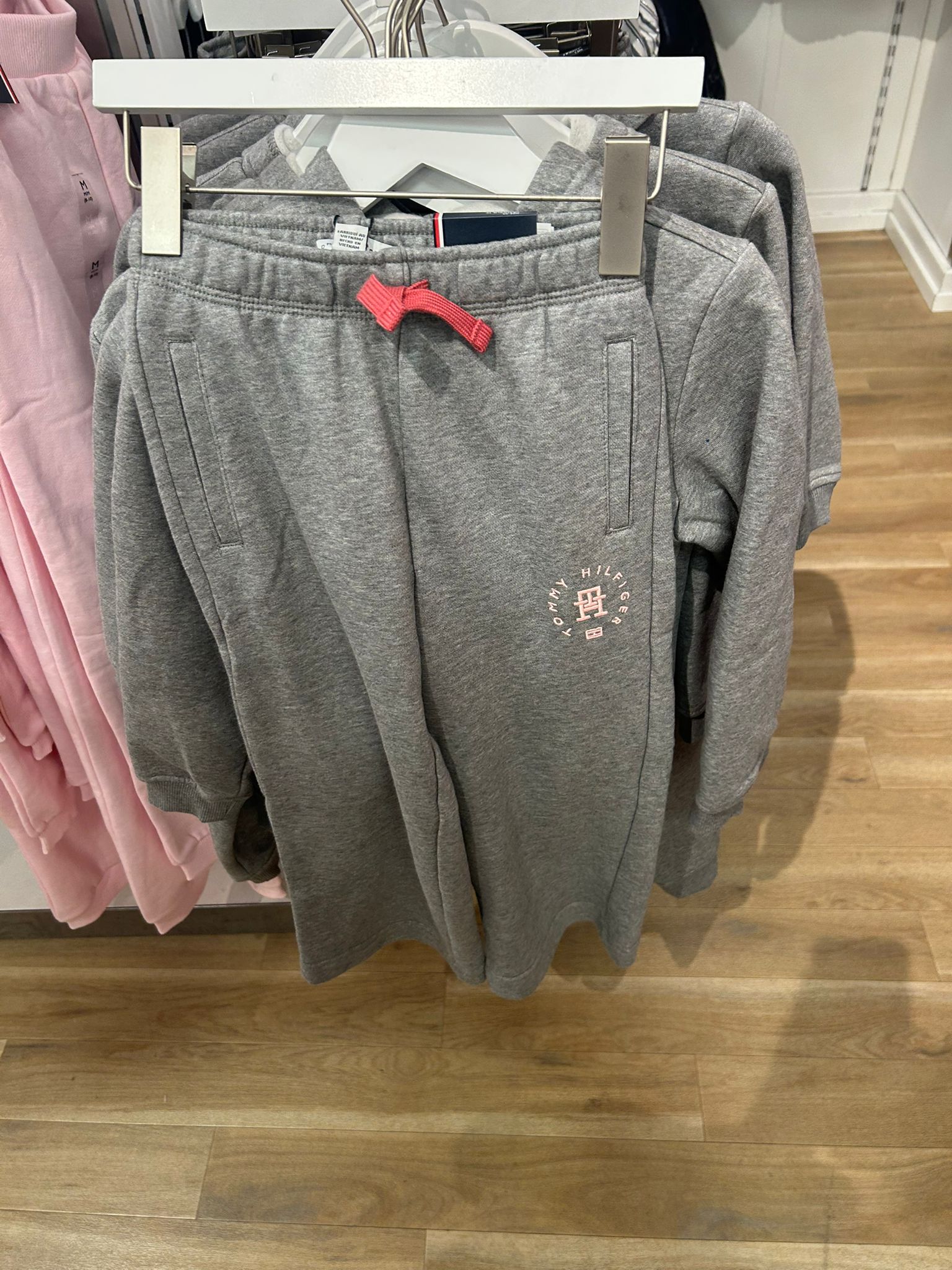 TOMMY Girls Wide-Leg Circle Logo Sweatpant Medium Grey Heather