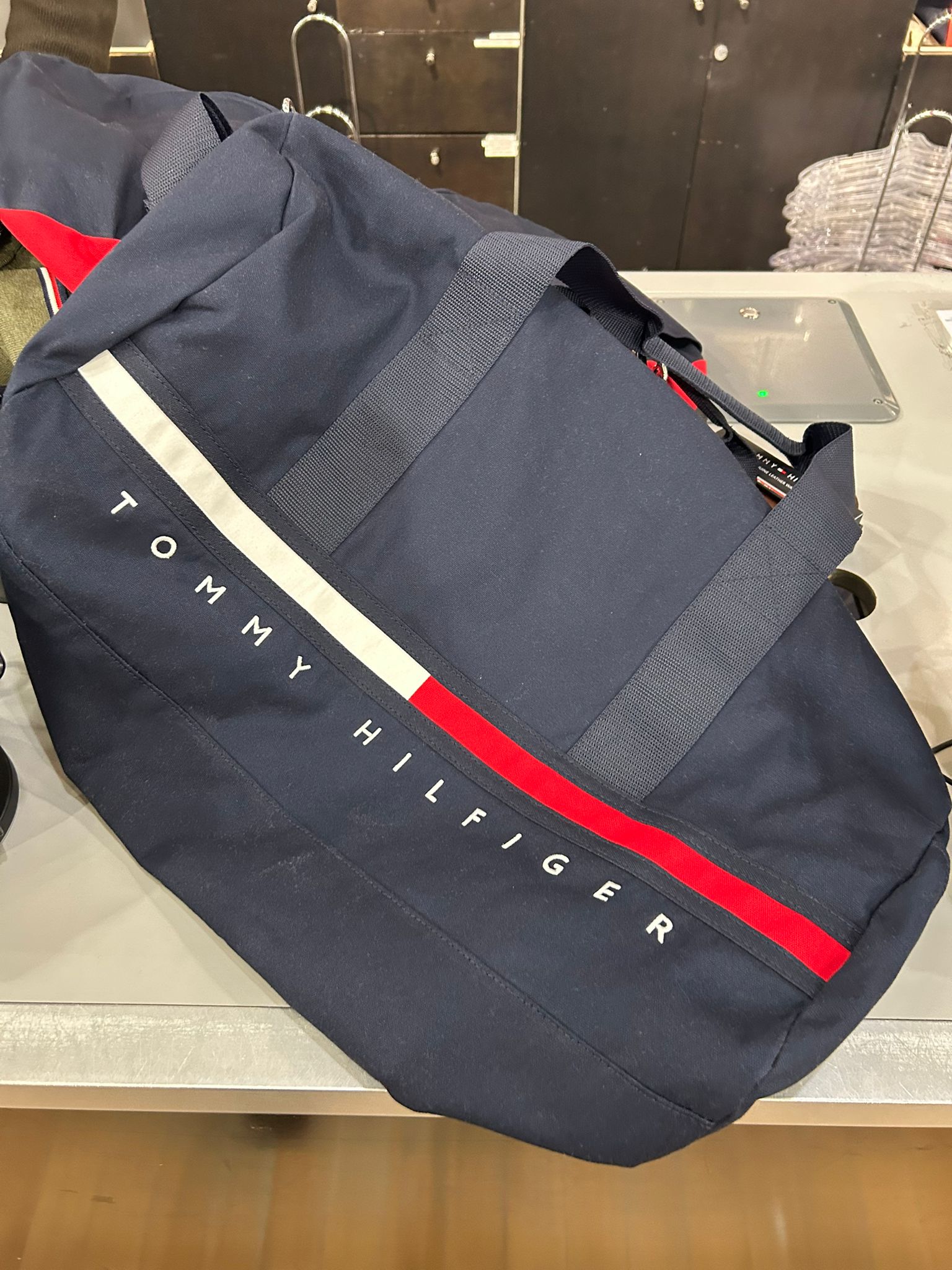 MEns' Tommy Flag Stripe Logo Duffle