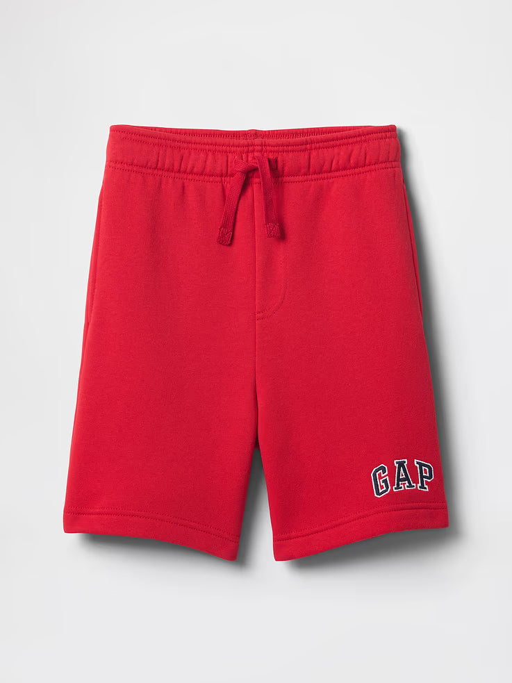 Boys' Relaxed Gap Logo Pull-On Shorts-Modern Red