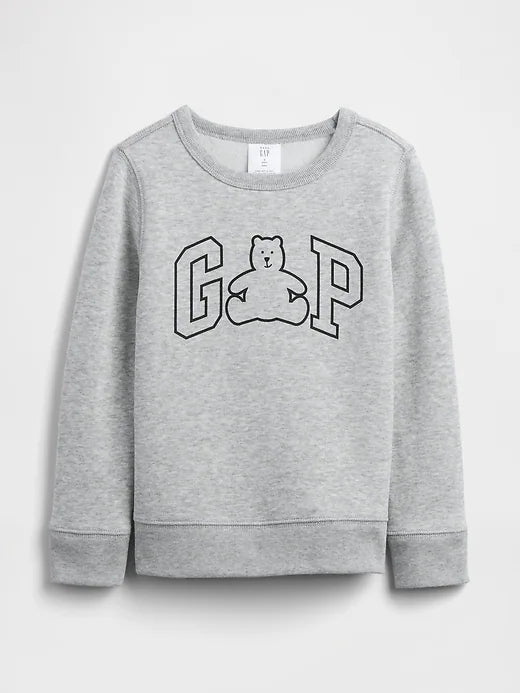 Baby BOY Gap Logo Sweatshirt Gray And White Marl