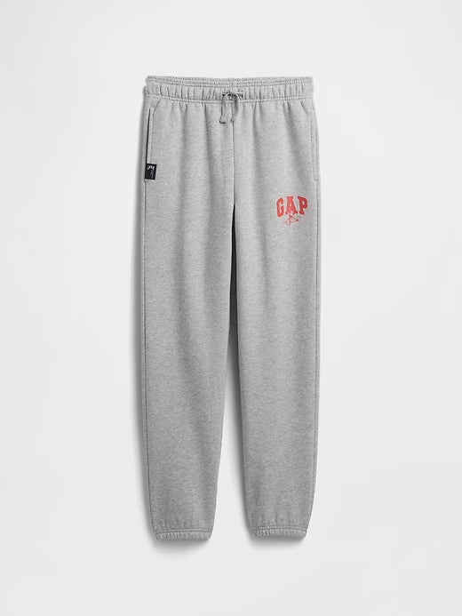 GapKids × Disney Mickey Mouse Relaxed Logo Joggers Disney Family Grey