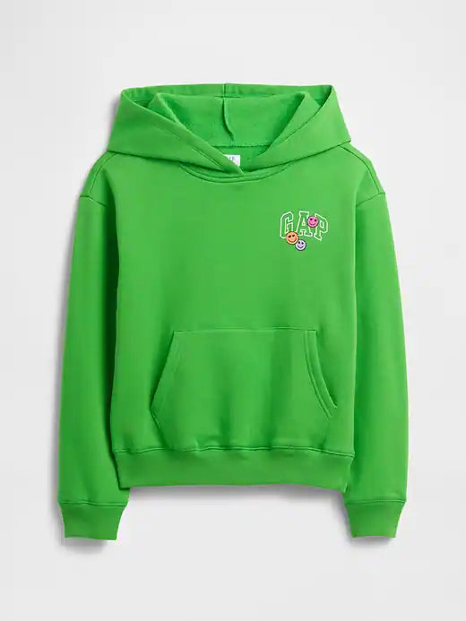 Girls Gap Purple Relaxed Gap Logo Zip Hoodie Apple Green