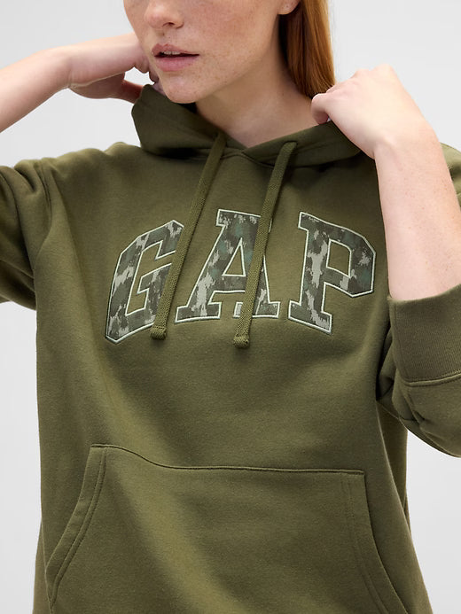 Womens' Relaxed Gap Logo Hoodie New Army Green