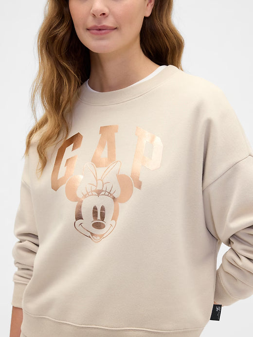 Womens' Gap × Disney Minnie Mouse Oversized Logo Sweatshirt