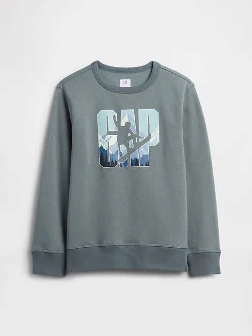 Boys Gap Logo Sweatshirt Grey Slate