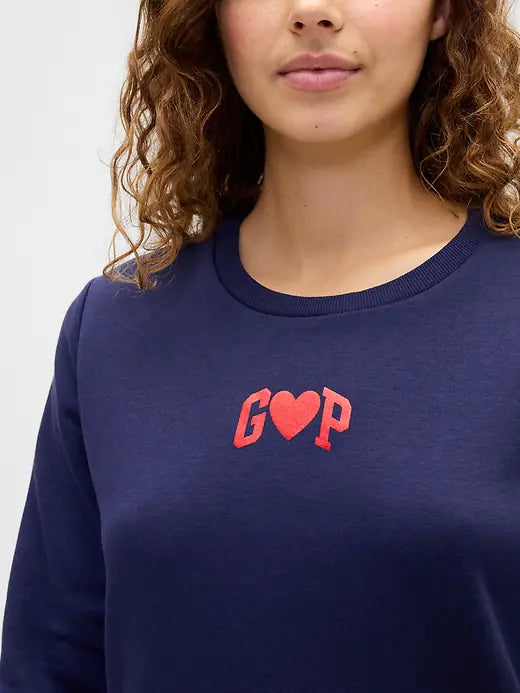 Womens' GAP Relaxed Gap Logo Sweatshirt Navy Blue