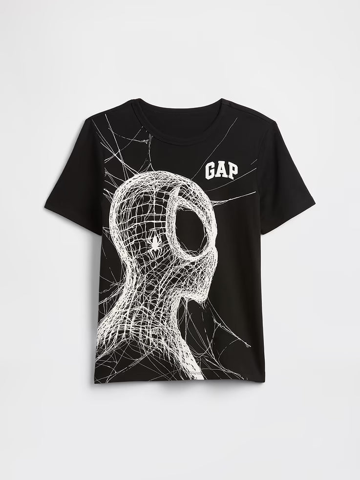 Gap Boys' Marvel Spider-Man Graphic T-Shirt-Black