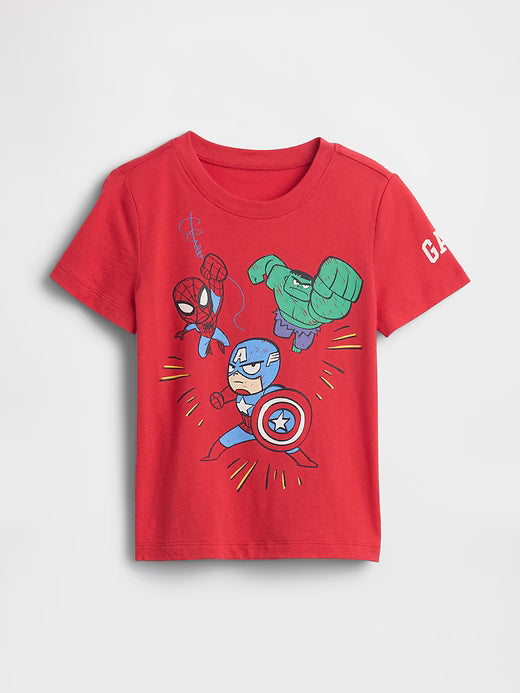 babyGap Marvel Avengers Graphic T-Shirt-Hawaiian Red Captain America Spider Man Hulk