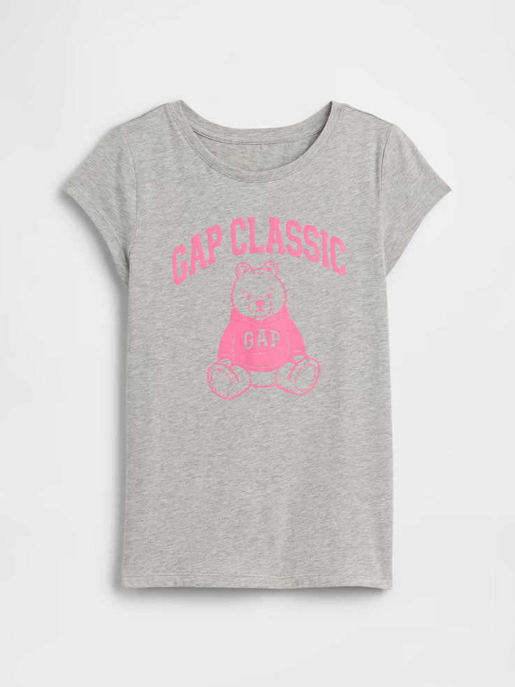 GapKids Girls' Graphic T-Shirt-Gray Bear-