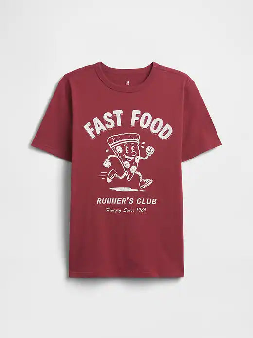 Kids Graphic T-Shirt-Red Clay