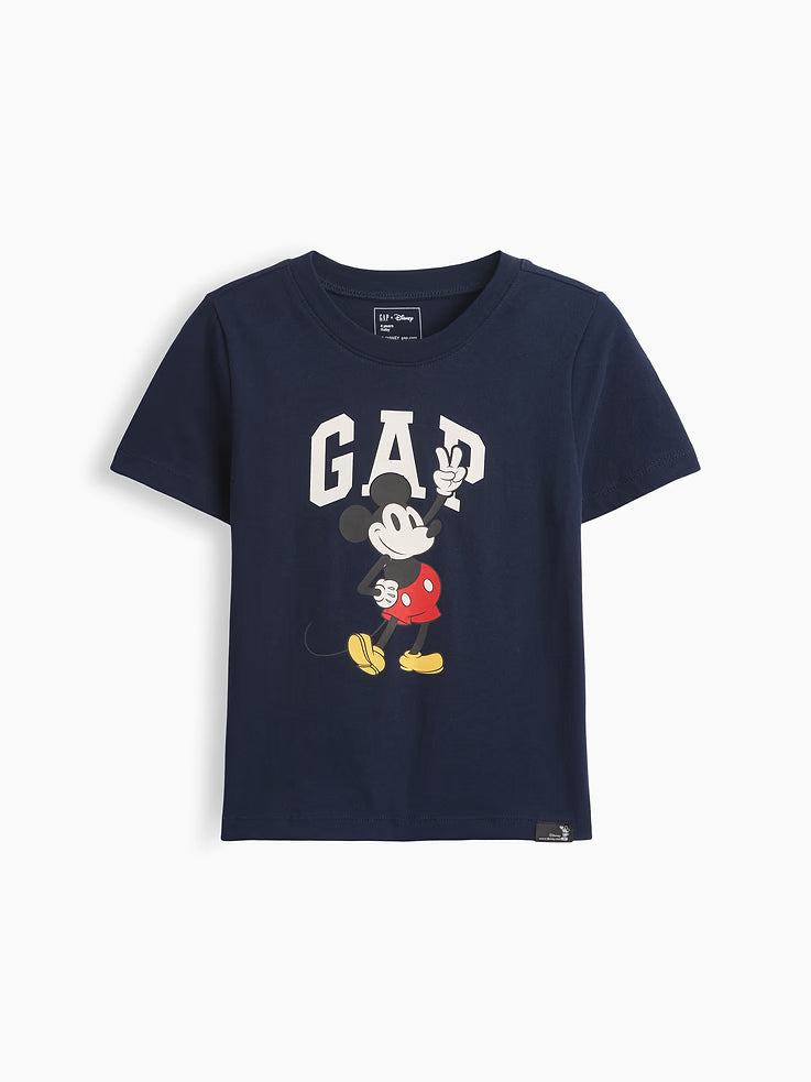 babyGap × Disney Mickey Mouse Logo T-Shirt-Peace Navy