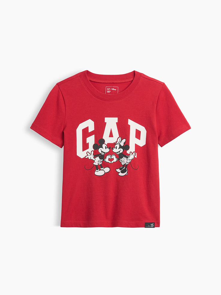 babyGap × Disney Minnie Mouse Logo T-Shirt-Minnie Hearts Red