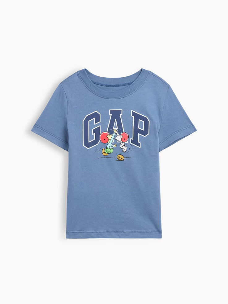 babyGap Peanuts Logo T-Shirt-Snoopy Football Blue