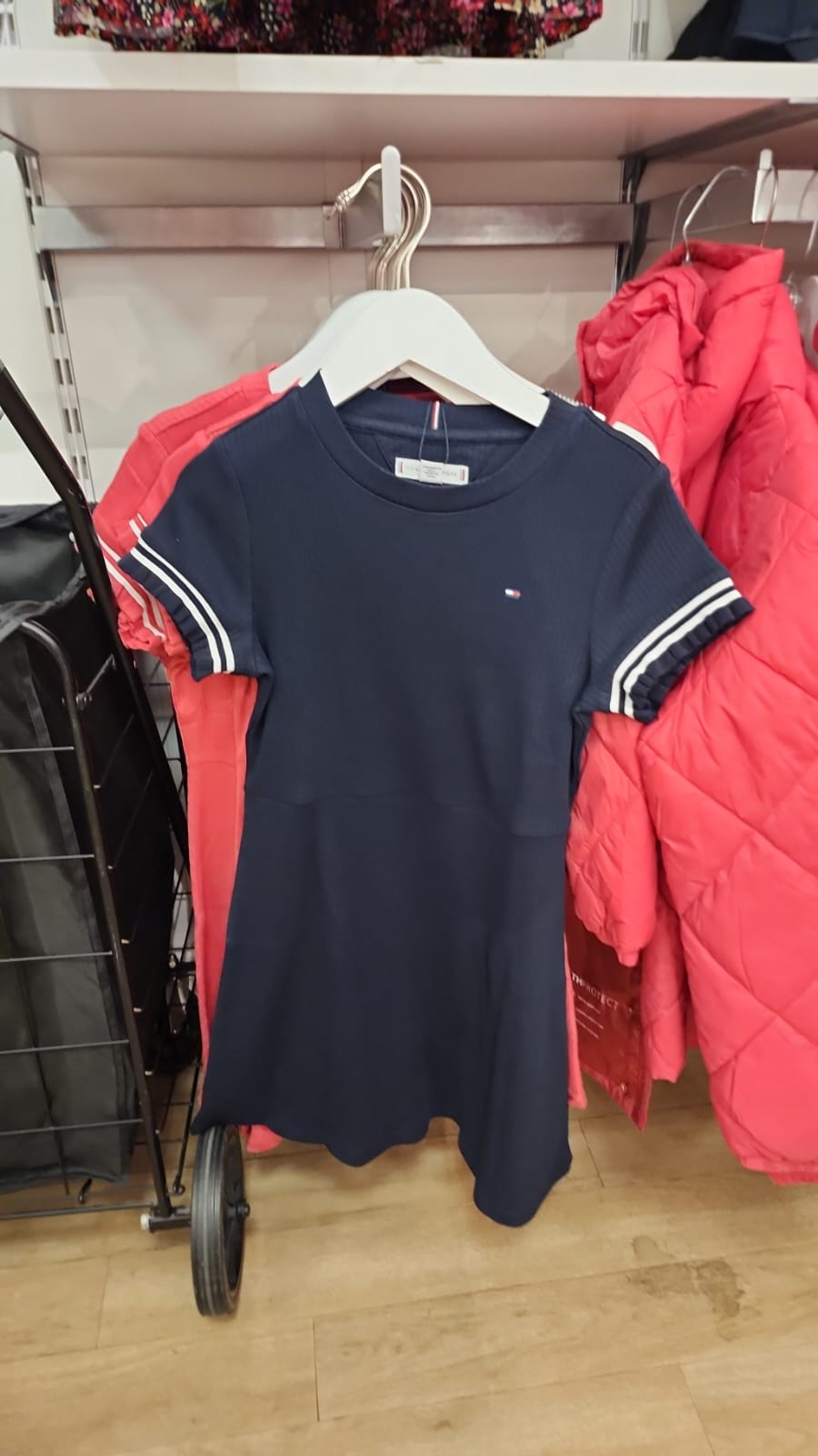 Tommy Girls' Ruffle-Sleeve Rib-Knit Dress